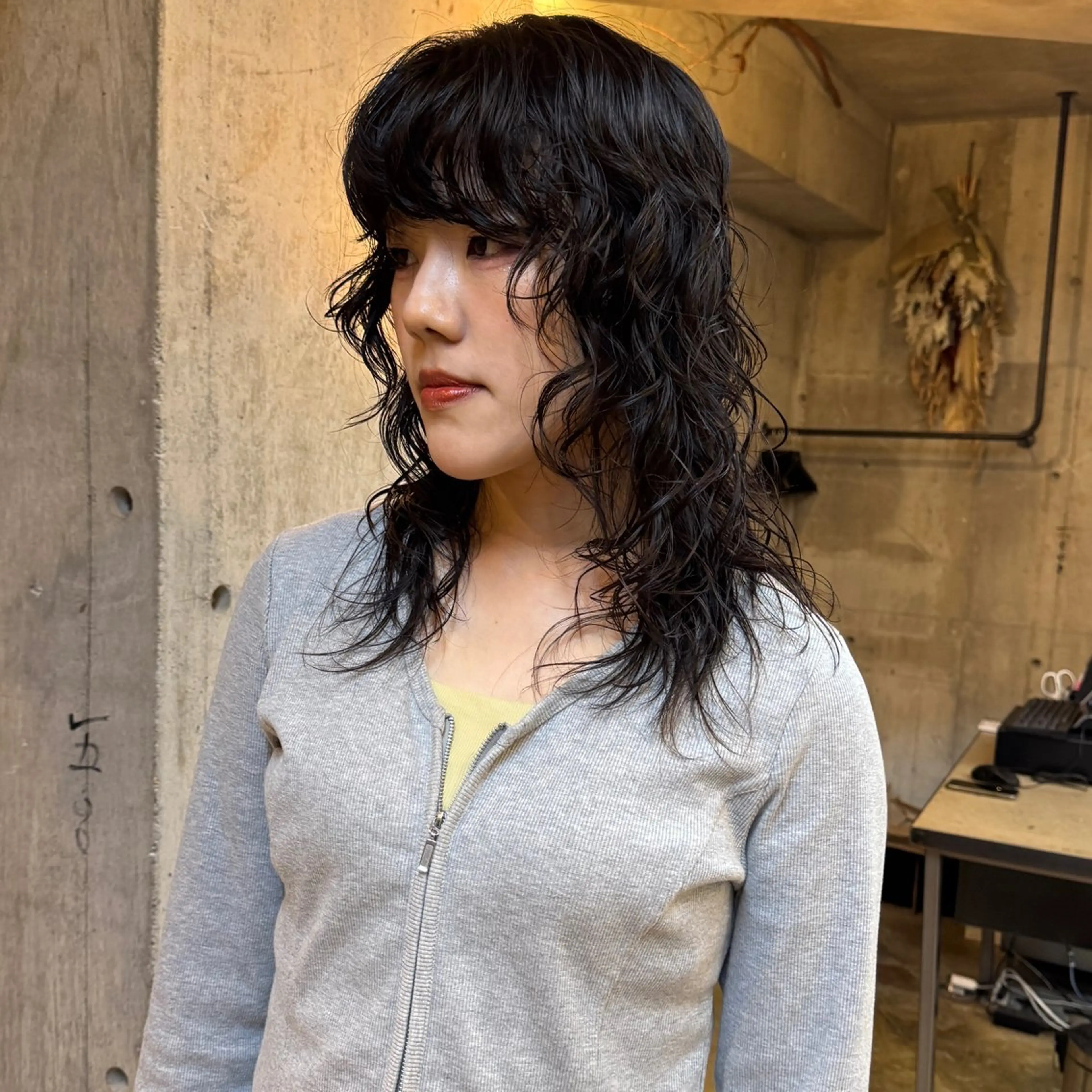 セミロング パーマ セミロングパーマ ボブ レイヤーカット カット パーマ トリートメント 🍈yurina 福岡/パーマ🍈のヘアスタイル