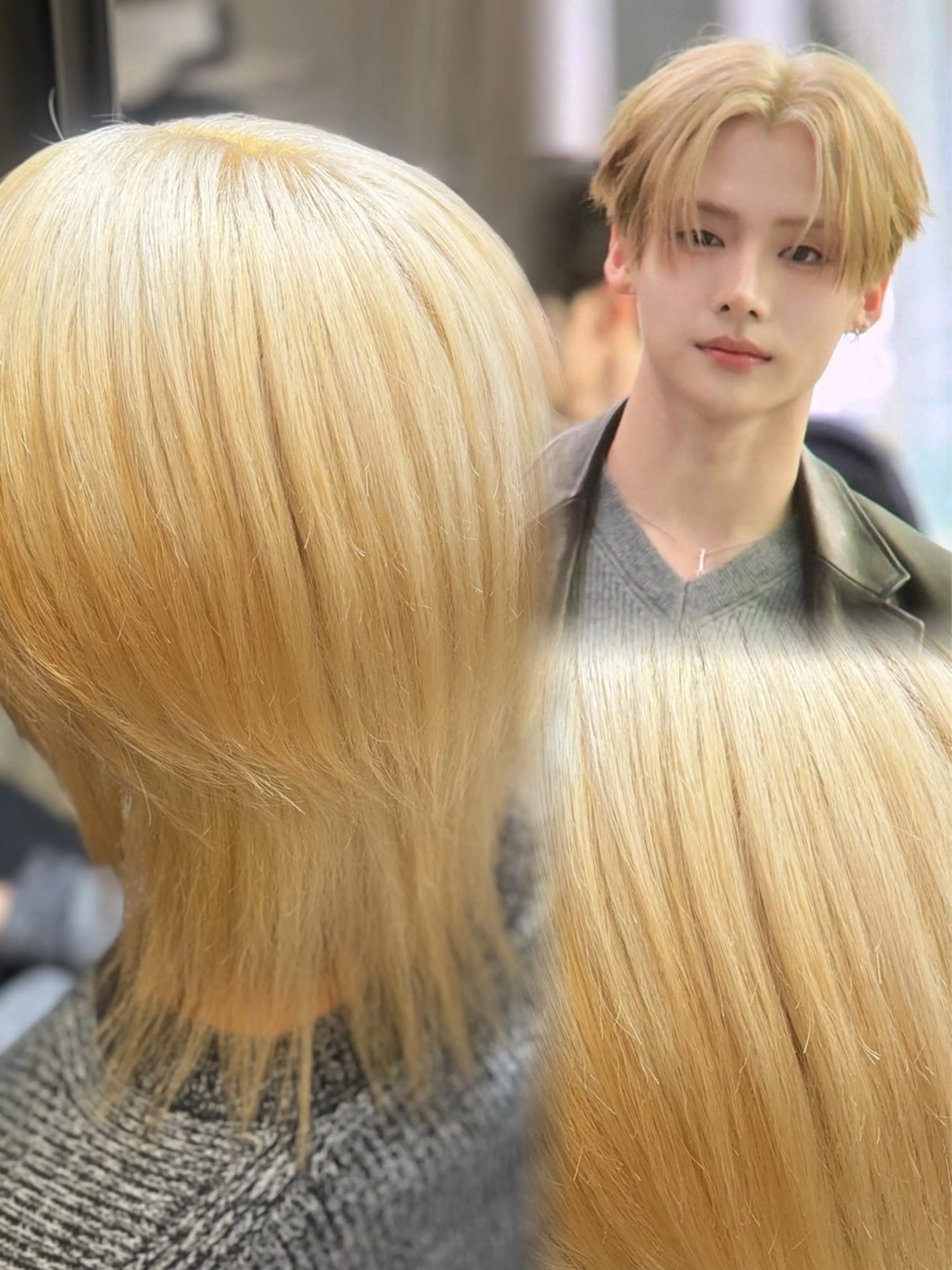 ロング ヘアカラー ハイトーン/ミルク ティー🤍reinaのヘアスタイル