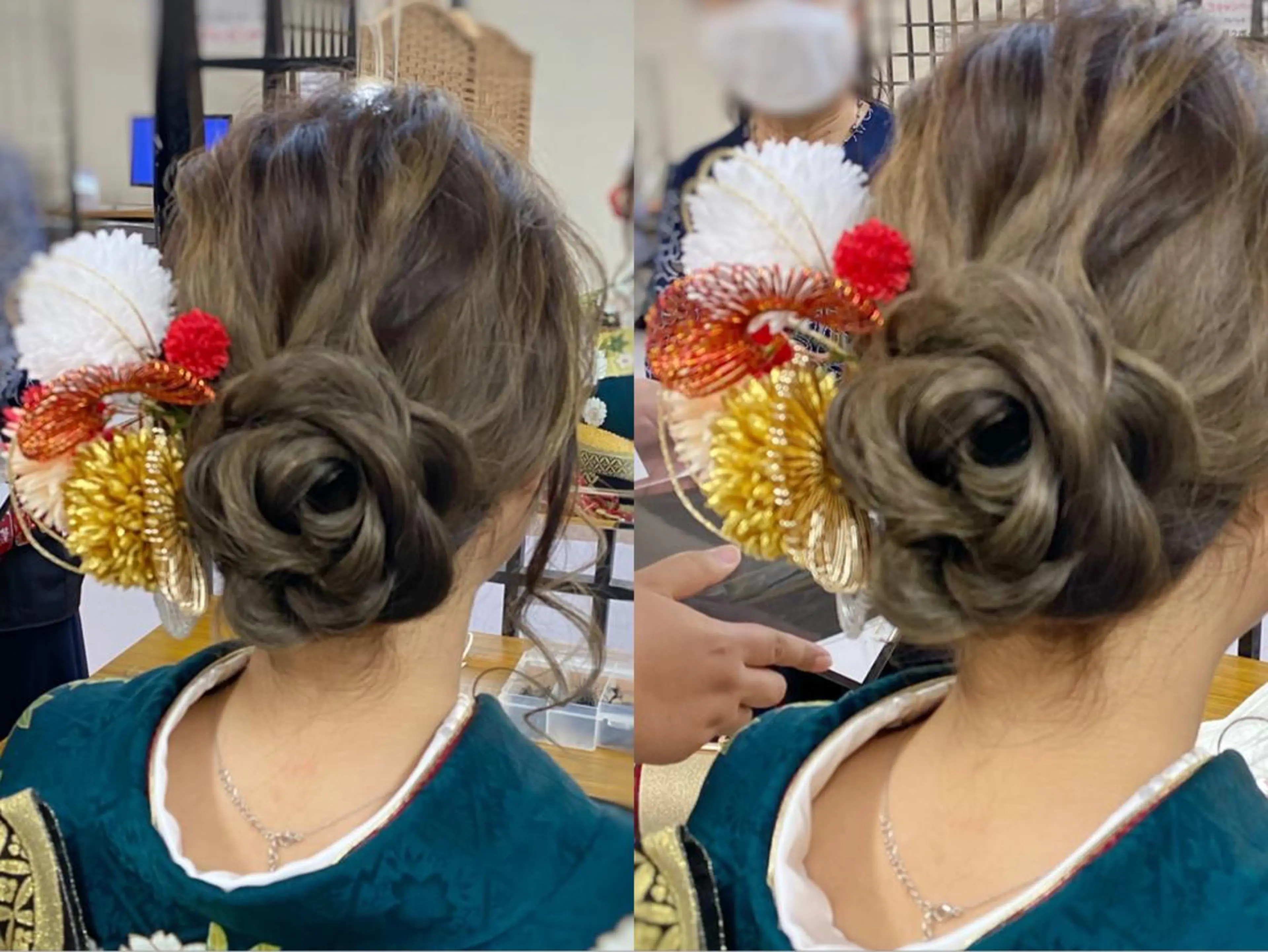 セミロング ヘアアレンジ ヘアセット fots. 愛美のエステ・リラクイメージ