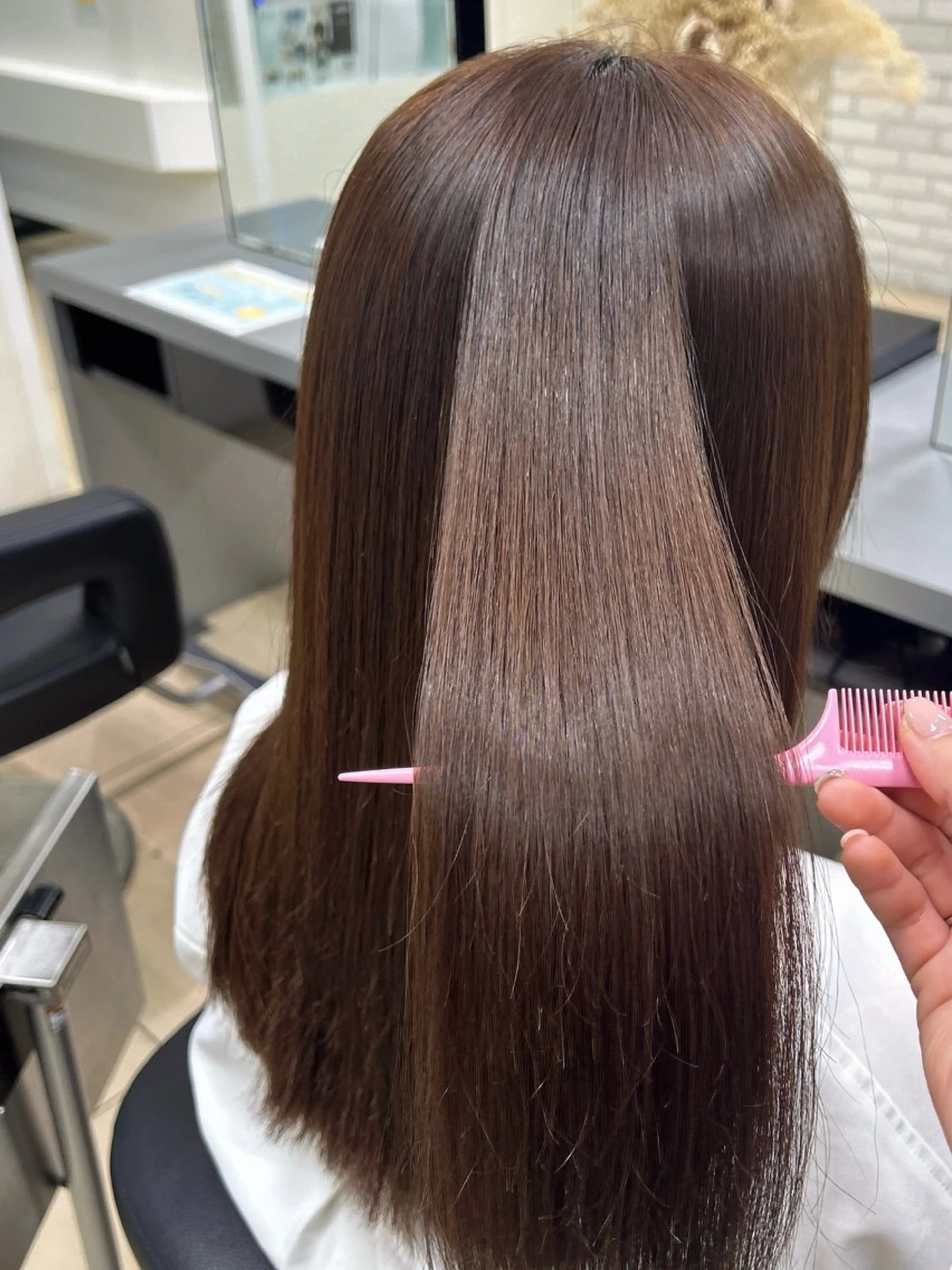 ロング パーマ 縮毛矯正 Ash 稲田堤店所属・ふうか🎀/ モデル募集中のヘアスタイル