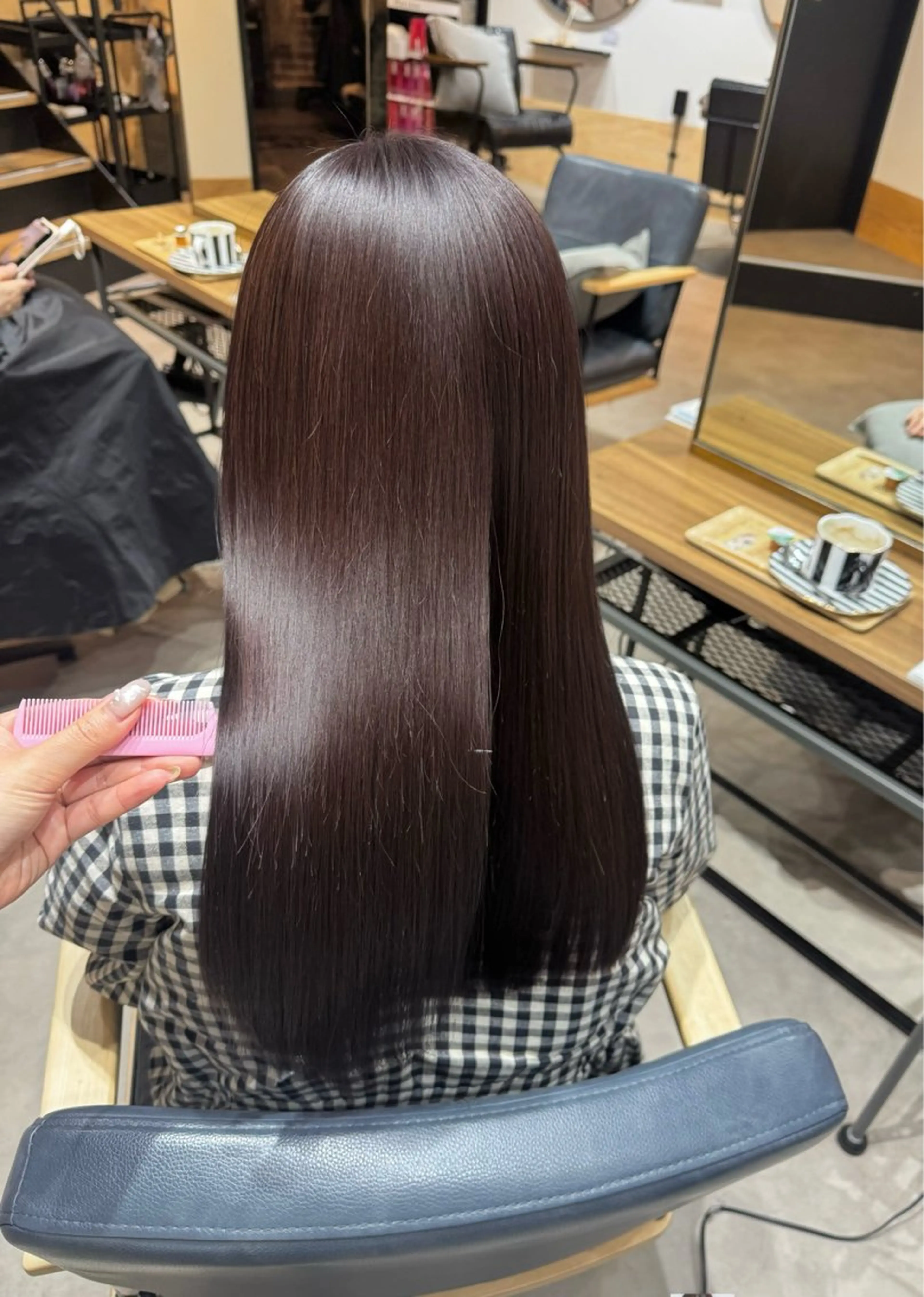 【髪質改善ストレート❣️】髪質改善ストレート＋小顔カット＋7種トリートメント付きの写真