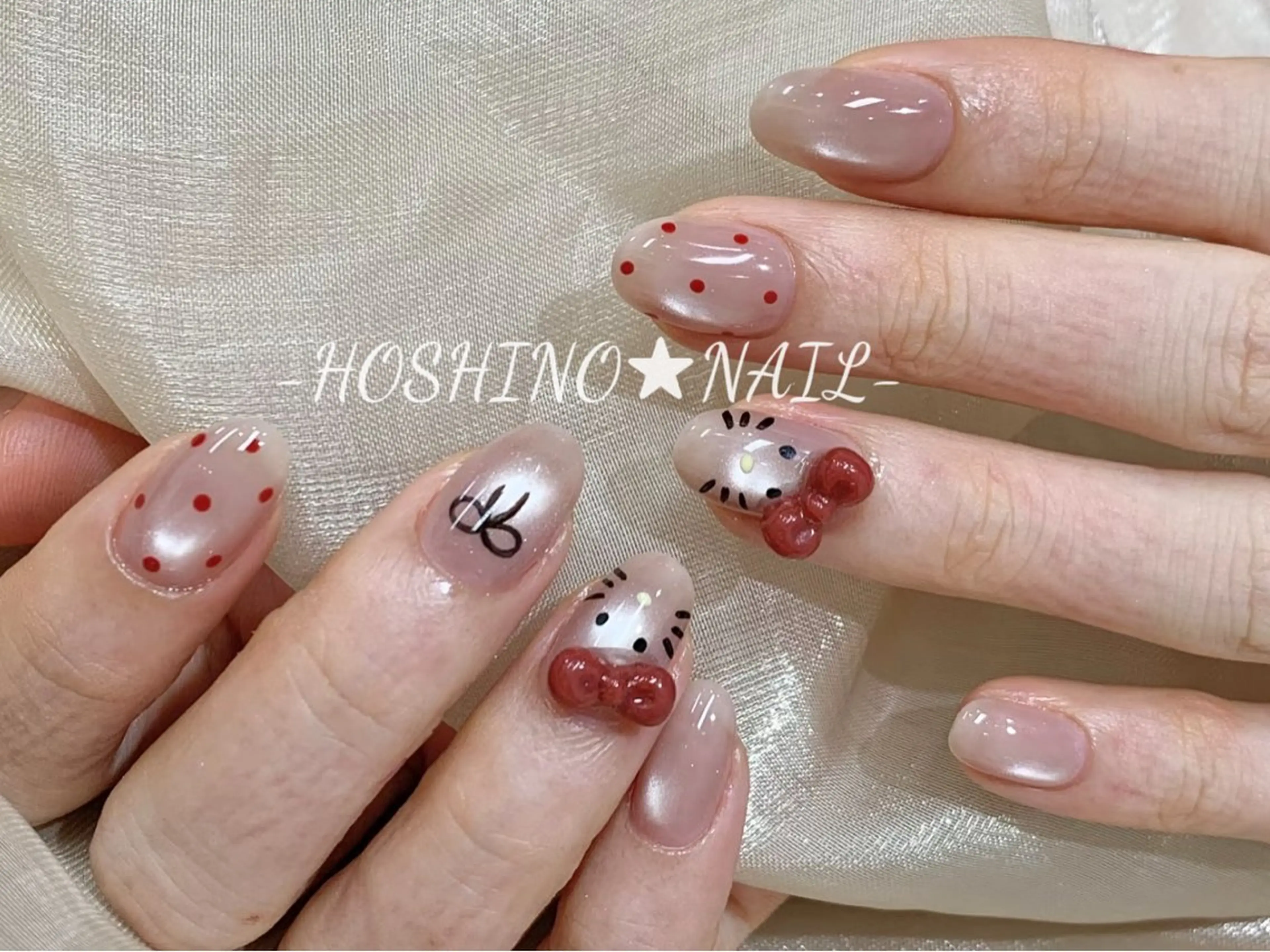 ネイル オーロラネイル チークネイル ドット フットネイル フレンチネイル ハンドネイル ★HOSHINO NAIL★新宿店のネイルデザイン