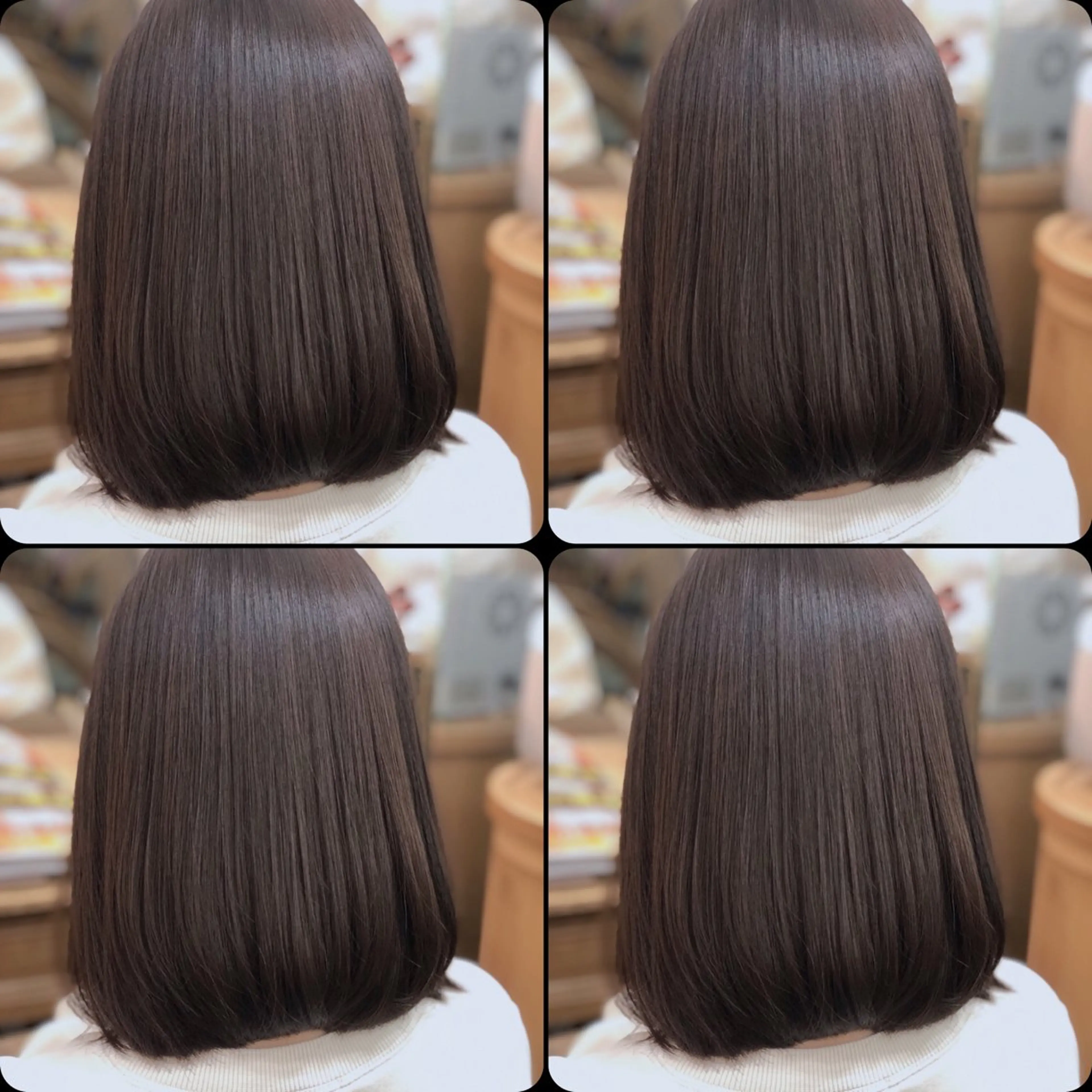 ミディアム 髪質改善 トリートメント カット トリートメント ❤︎大人シック ベージュrihoのヘアスタイル