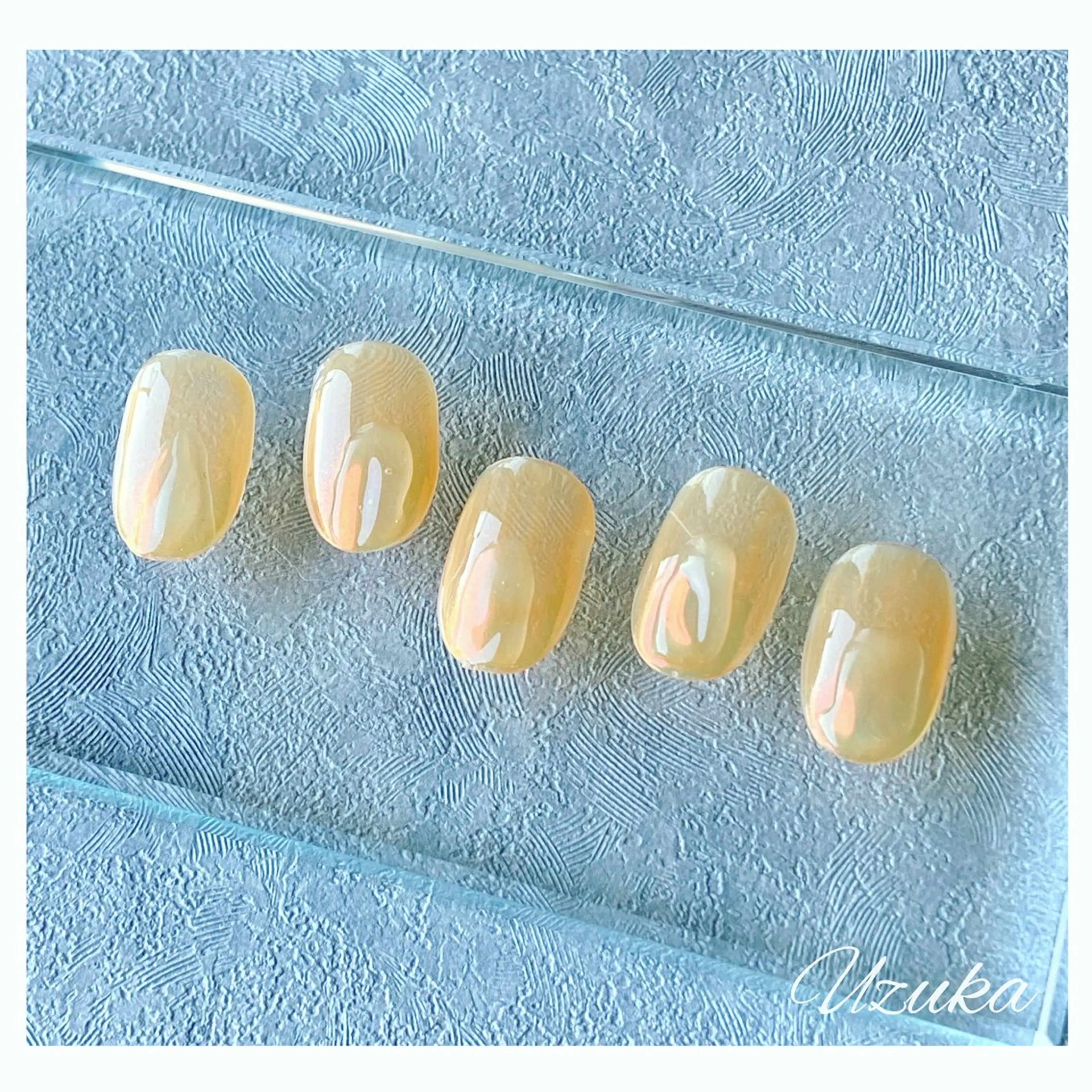 ネイル オレンジ ぷっくりネイル 【 enn 】 Uzuka Yukaのネイルデザイン