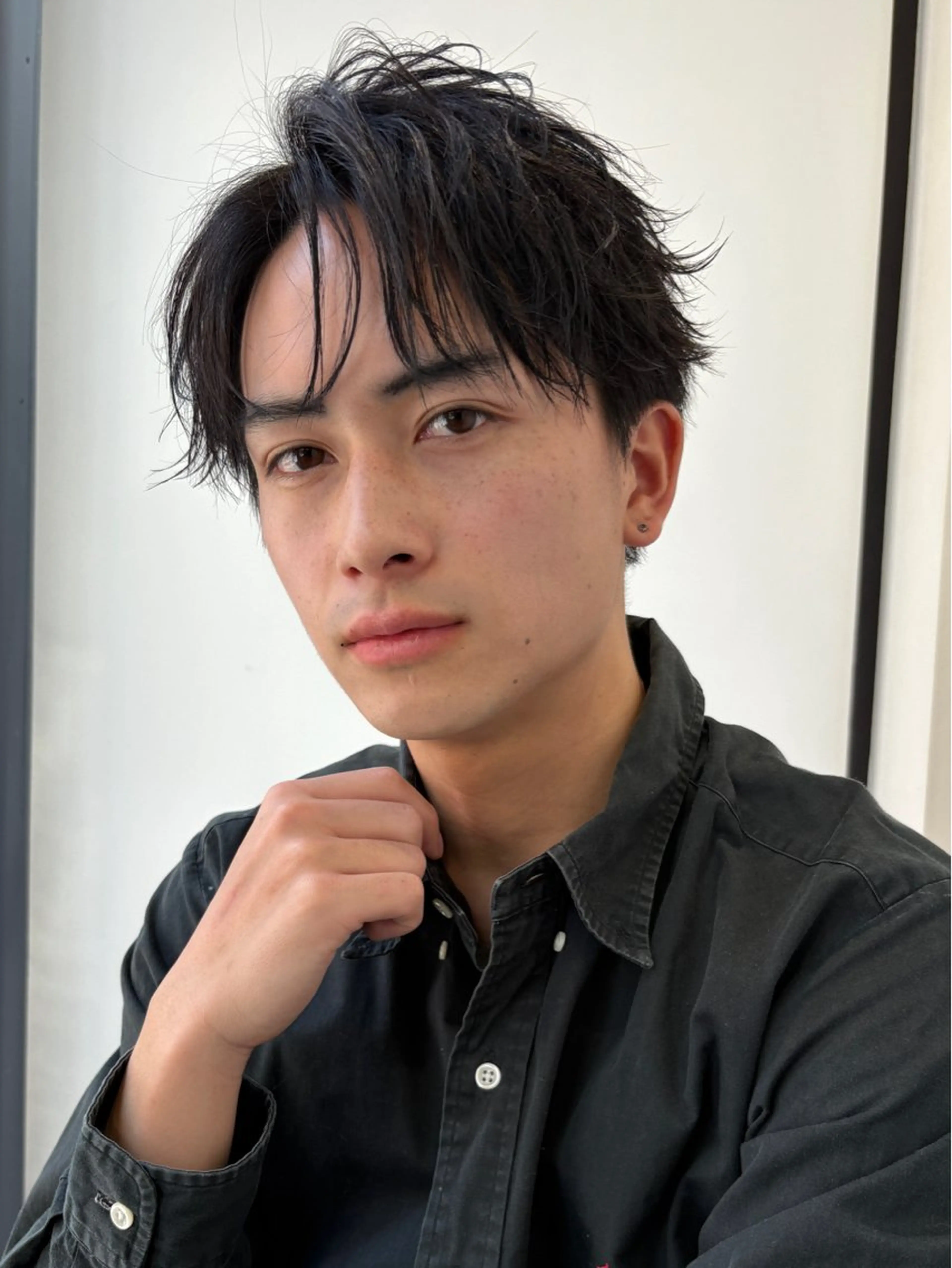 メンズ ✂️スタイリスト フェザーパーマ✨陽気のヘアスタイル