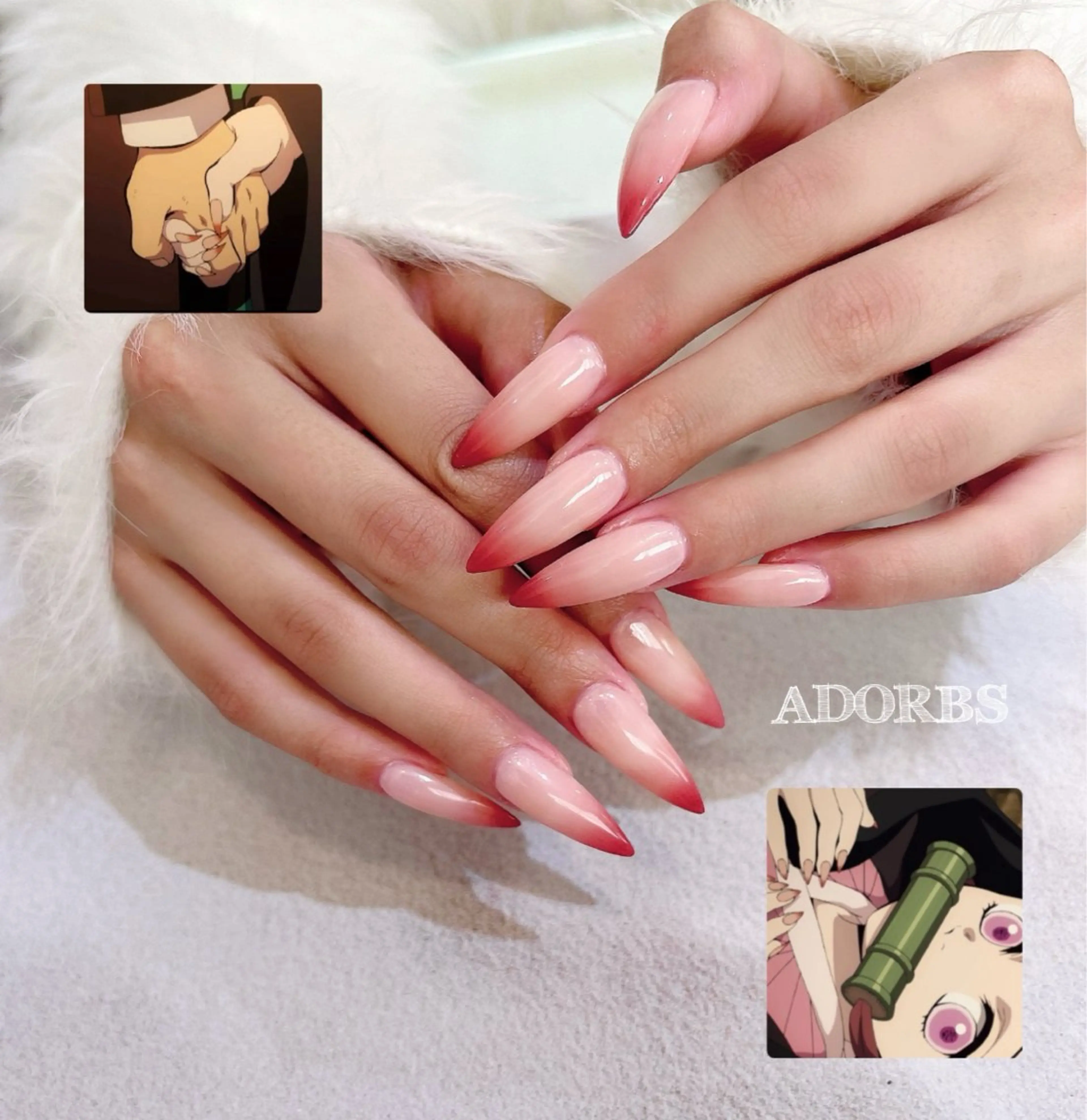 ネイル 長さ出し ネイルチップ ハンドネイル ADORBS ✩上福岡のネイルデザイン