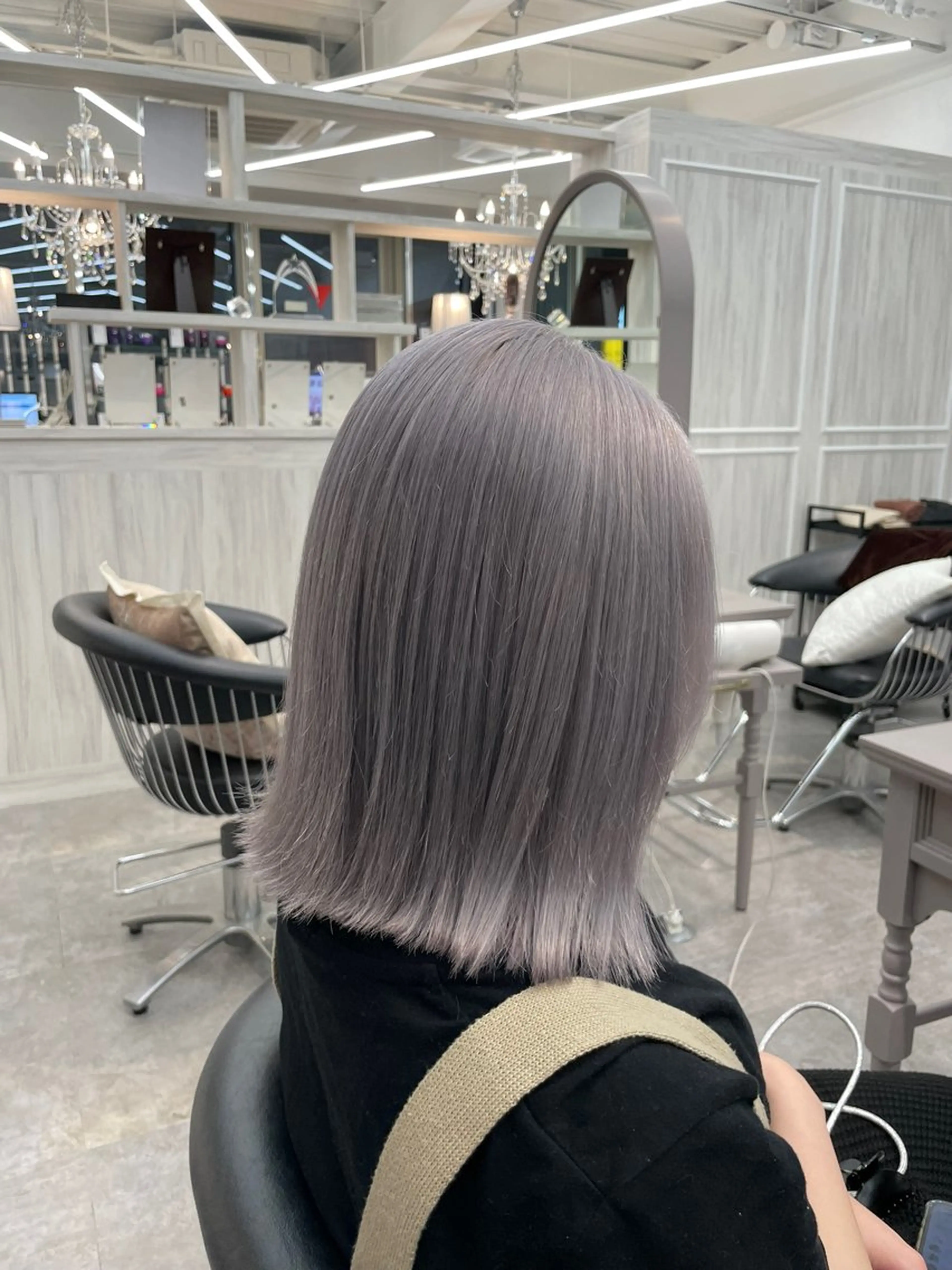 ミディアム 大阪/ミルクティー /ベージュ/はやとのヘアスタイル