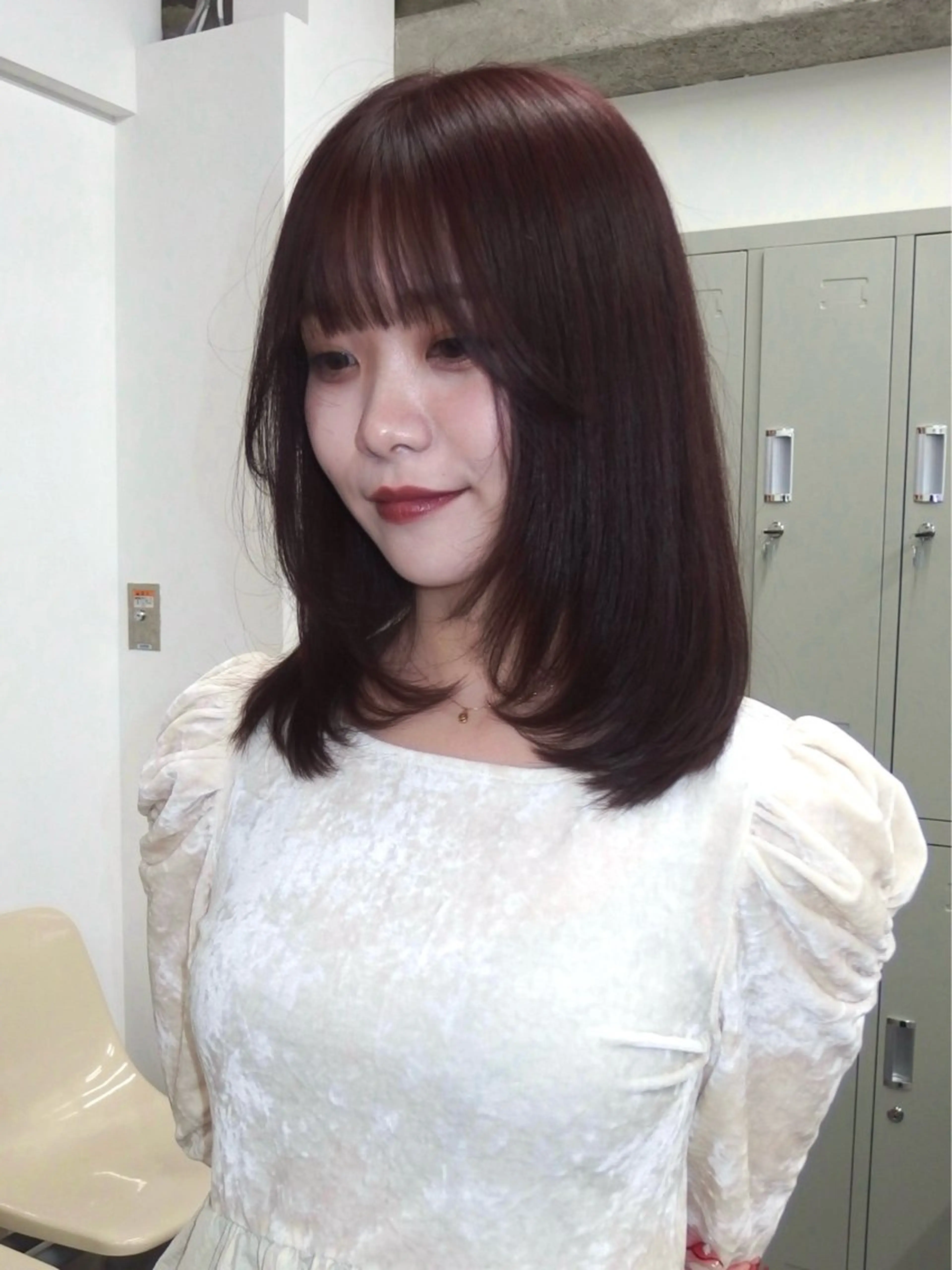 ミディアム カラー ブラウンカラー ラベンダーカラー ラベンダーブラウン 水野谷遥/ハイトーン /カラーモデル🎀のヘアスタイル