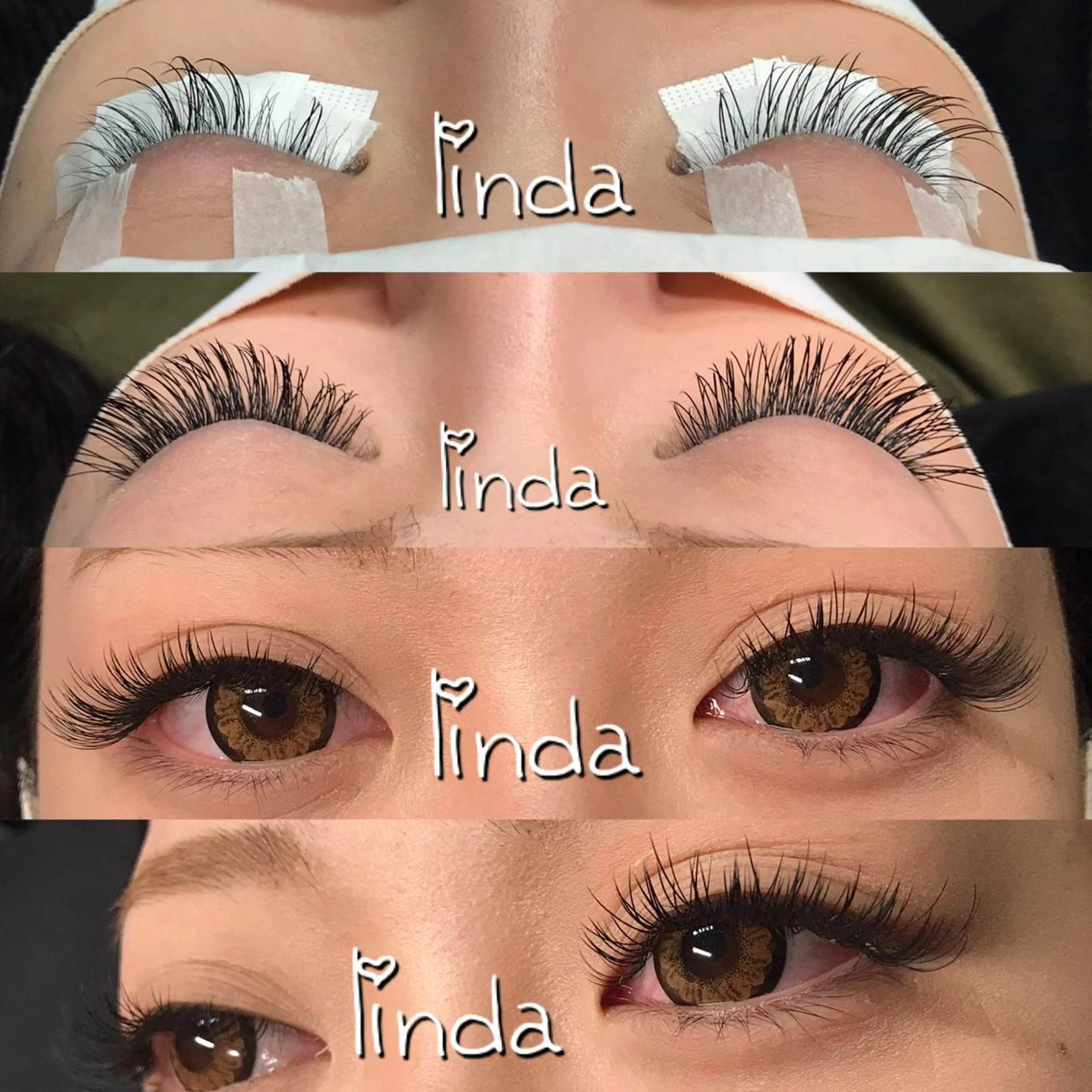 マツエク・マツパ 付け放題 フラットラッシュ 目尻長め linda lashesのマツエク・マツパデザイン