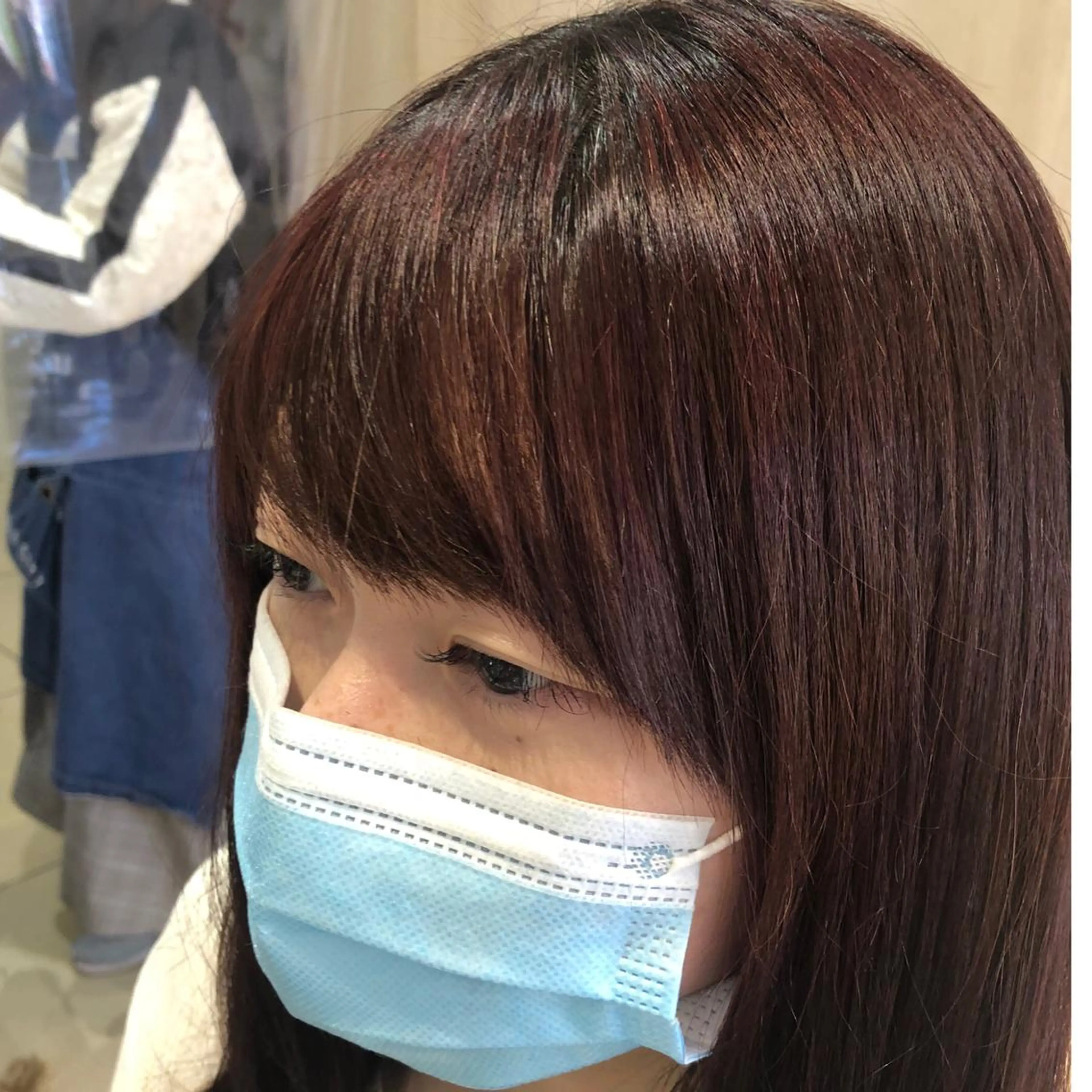 カット 縮毛矯正 カジサ ケイコのヘアスタイル