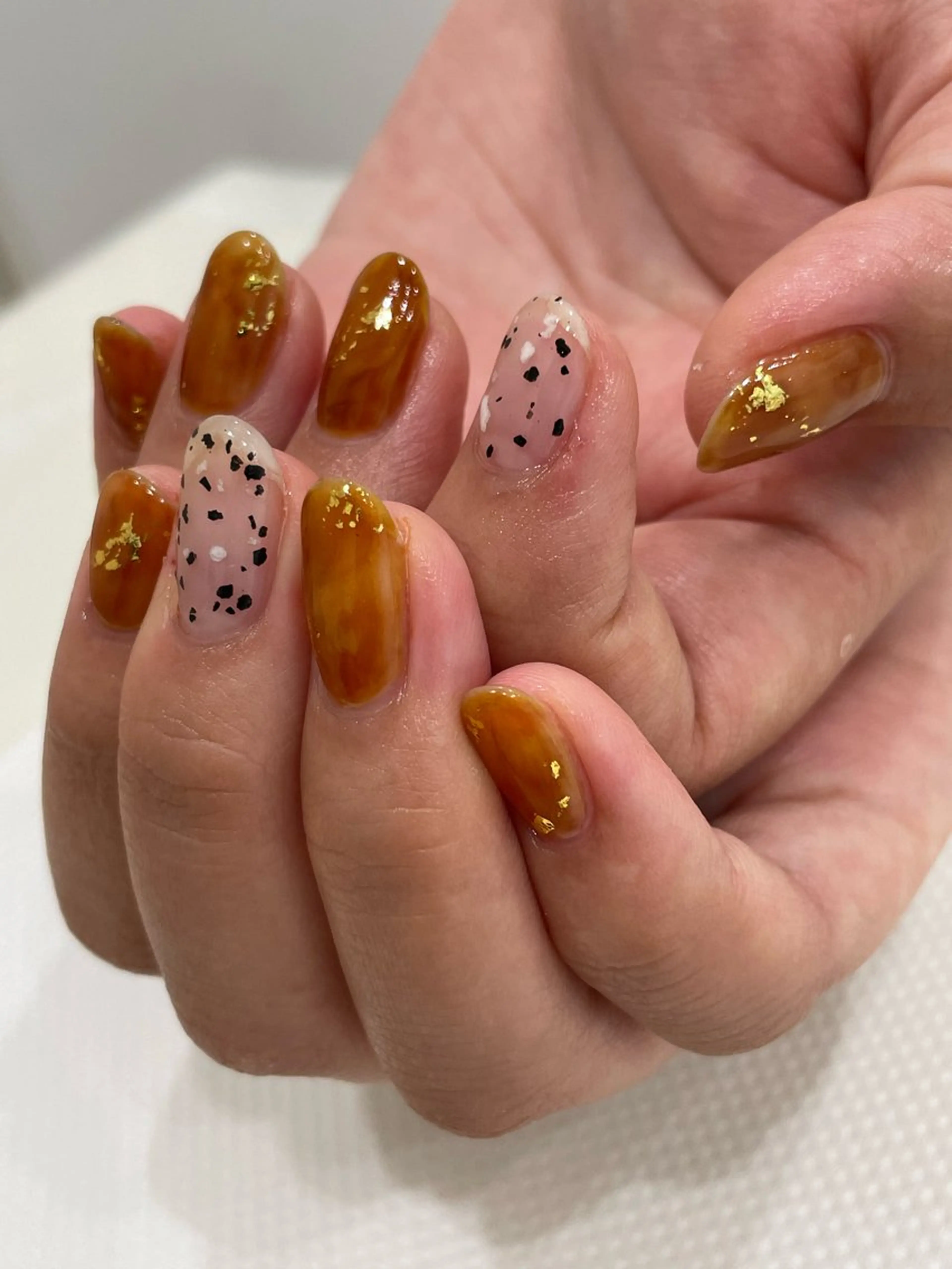 ネイル べっ甲ネイル ハンドネイル Nail Salon Refletのネイルデザイン