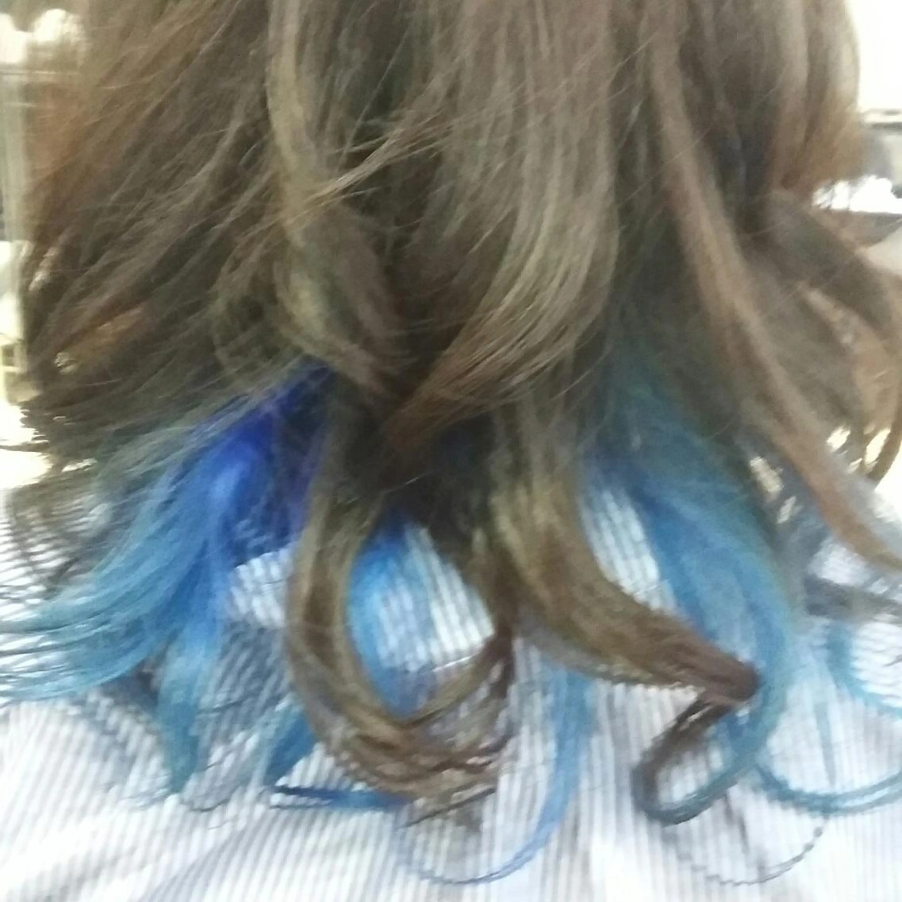 カラー ブルーカラー インナーカラー alpha. カラーエクステ下妻のヘアスタイル