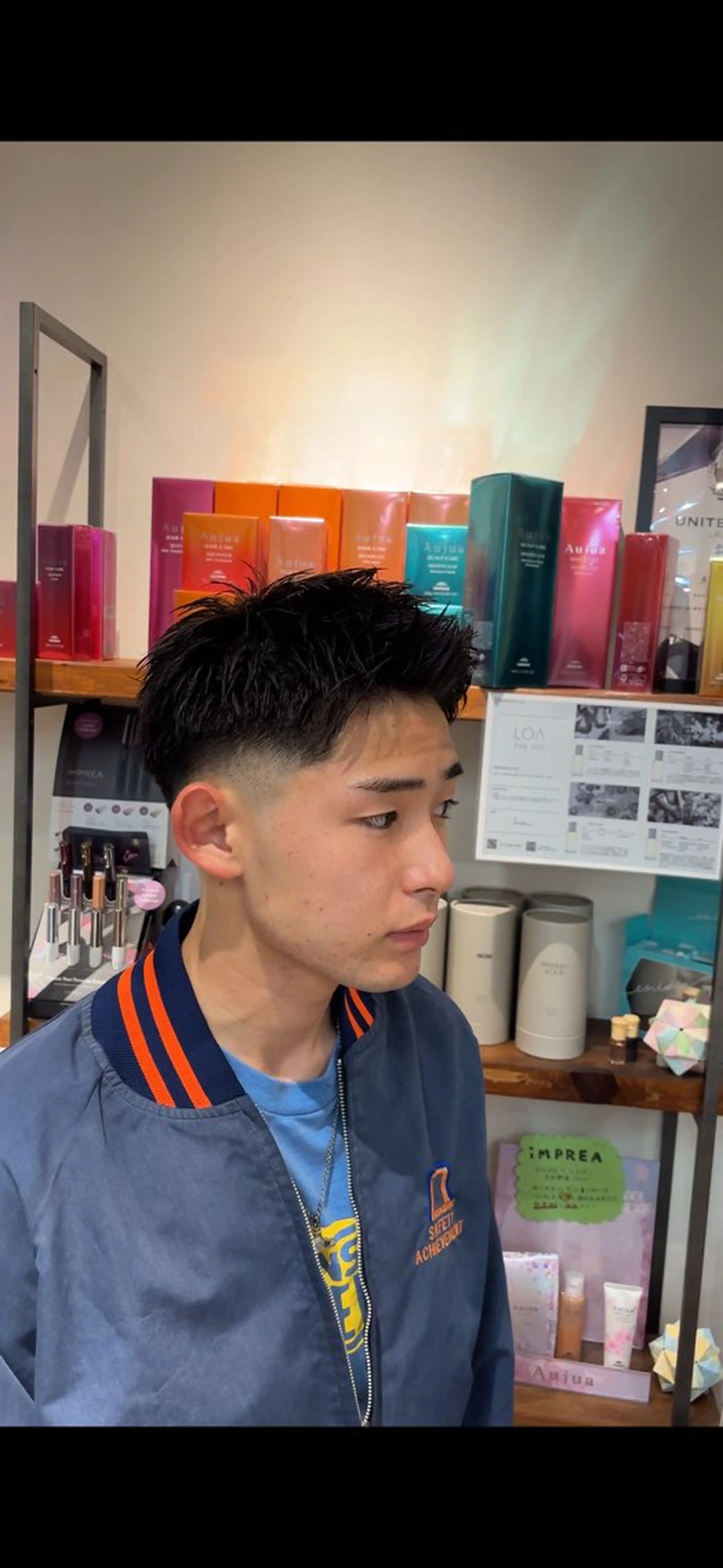 ショート メンズ カット 洛樹 /海外スタイル /フェード/パーマのヘアスタイル