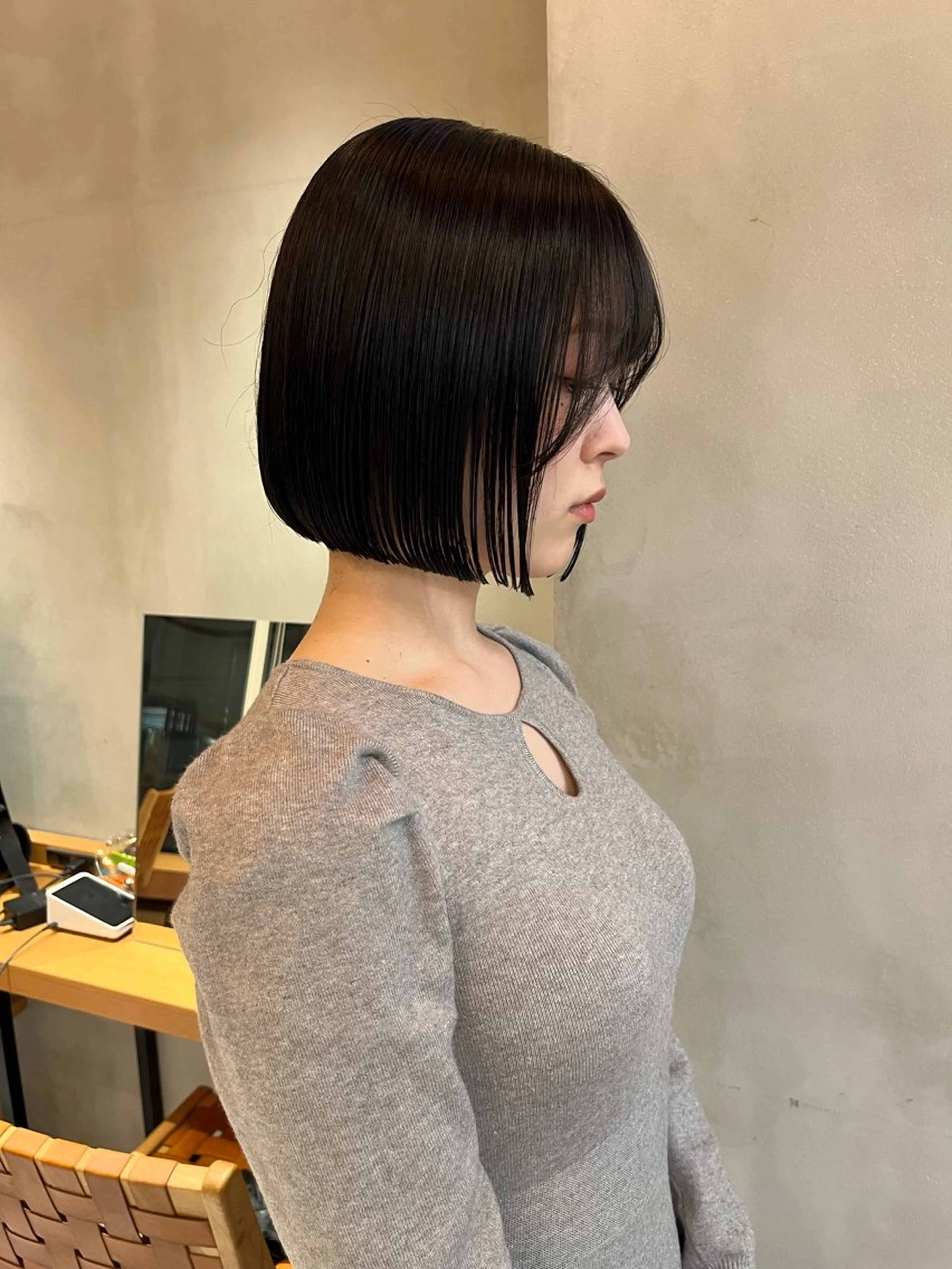 ミディアム カラー ボブ&透明感カラー ♡TOMOEのヘアスタイル