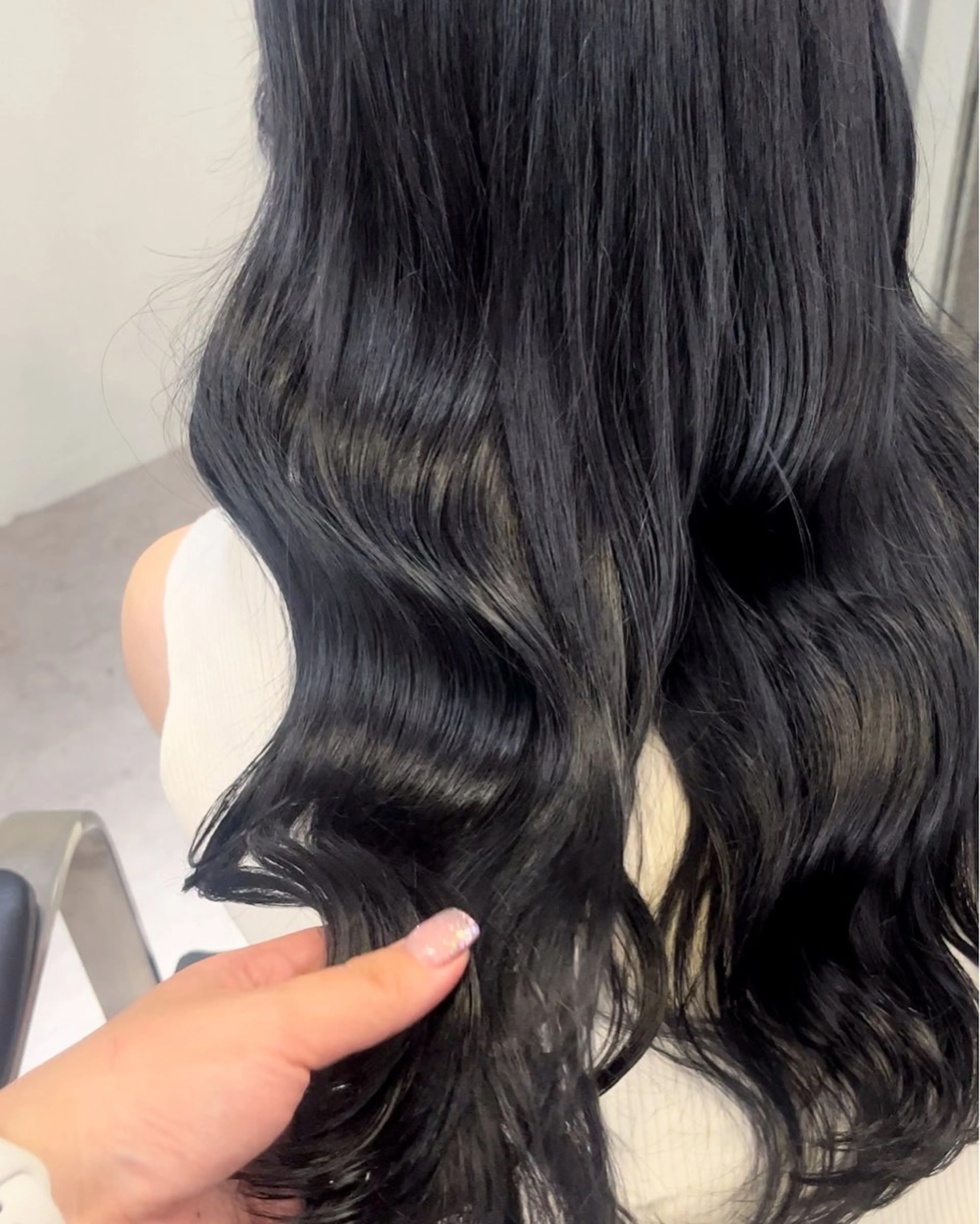 ロング カラー ブルーカラー 透明感カラー トリートメント カットモデル募集中 Yui🎀✨のヘアスタイル