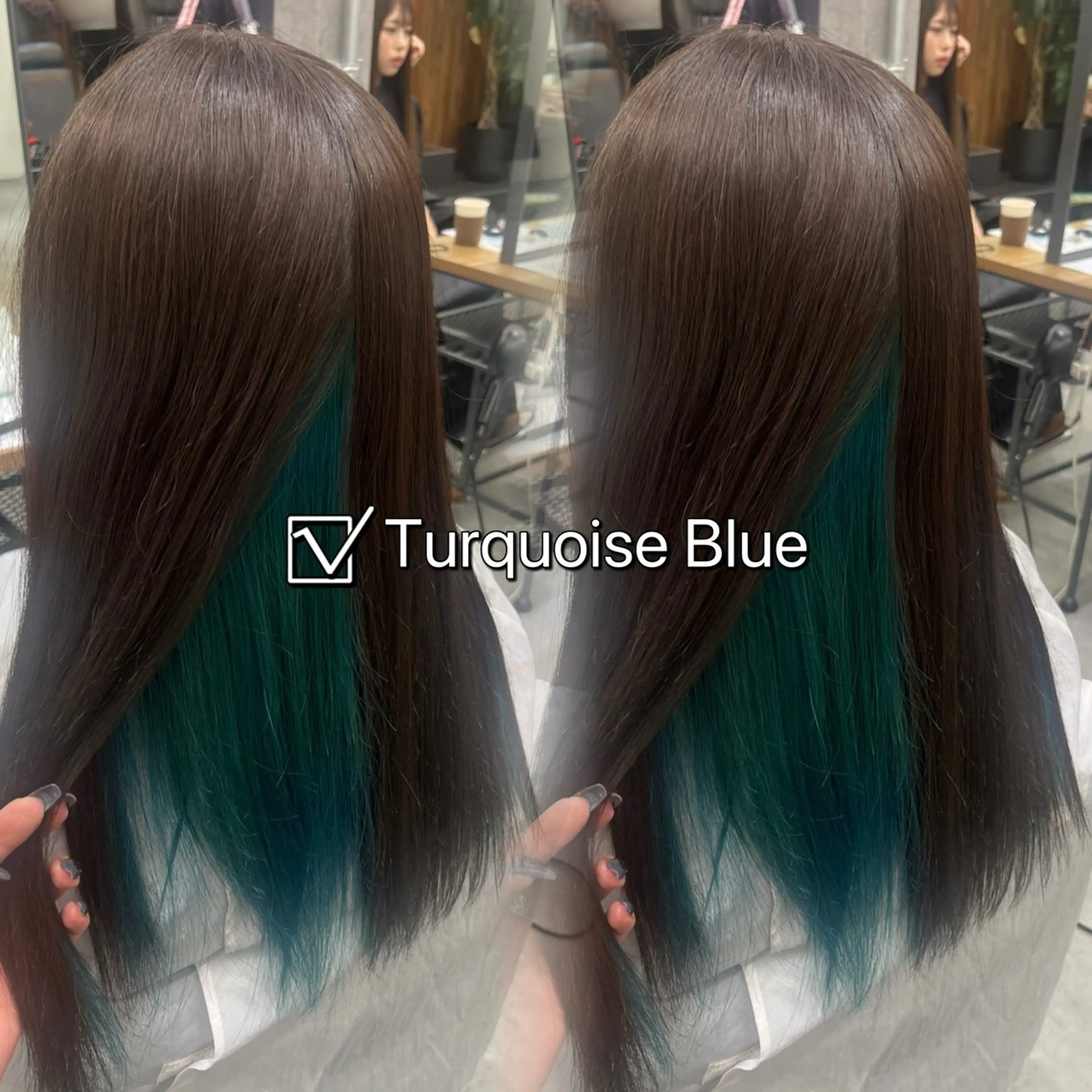 セミロング カラー インナーカラー ヘアカラー RIO🩶NEXT/ エクステ/ハイトーンのヘアスタイル