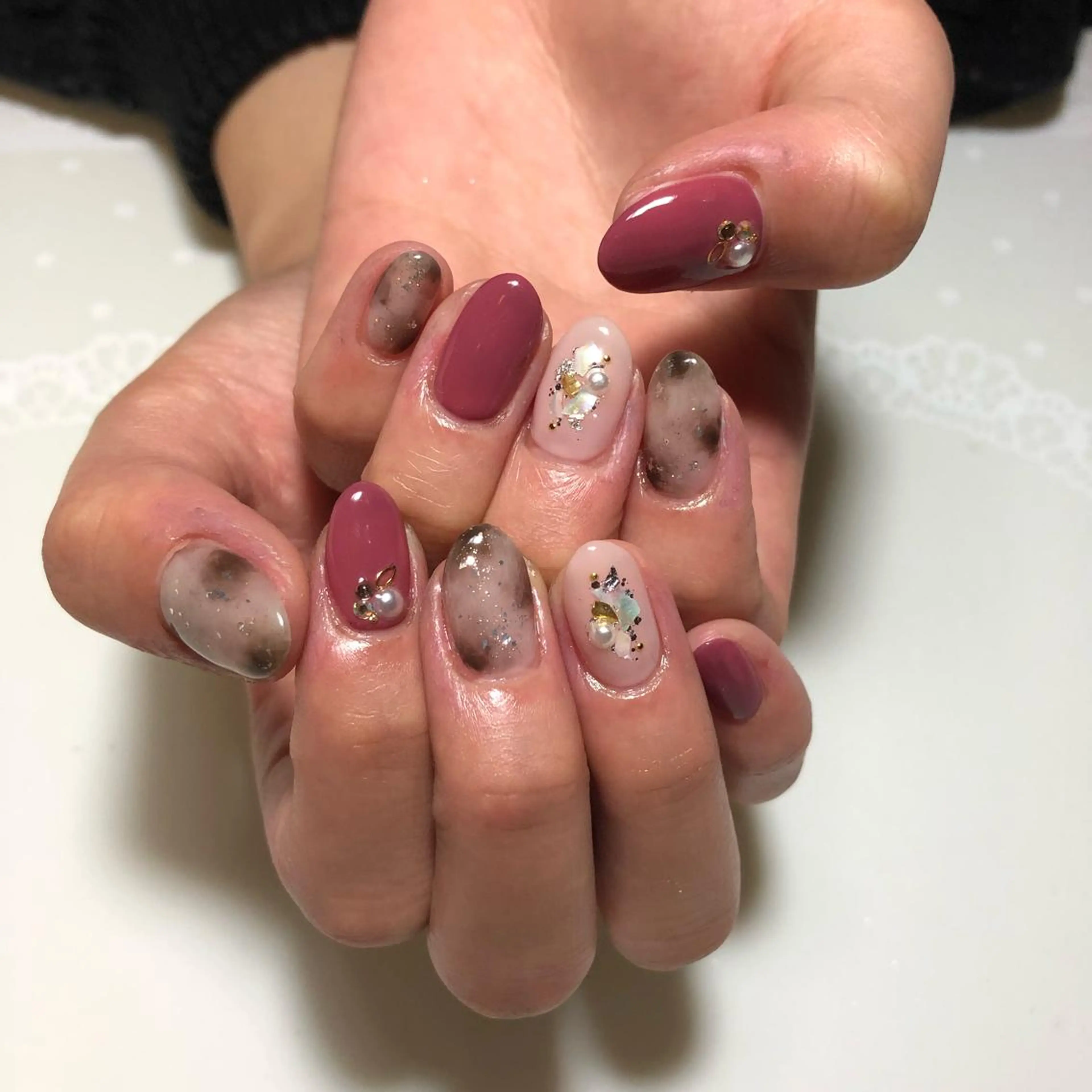 ネイル ニュアンスネイル g-up nail所属・米田 律子のネイルデザイン