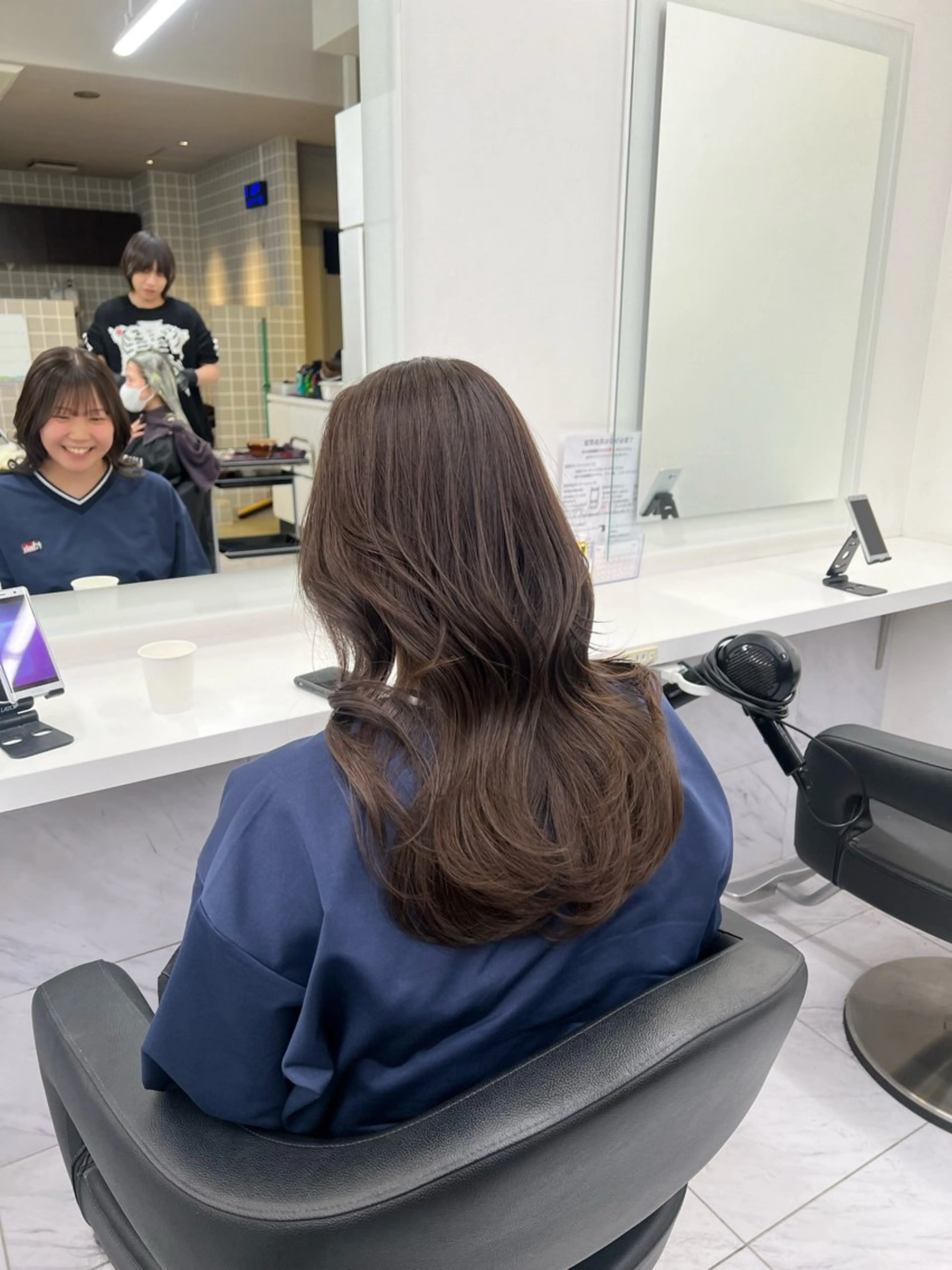 セミロング カラー ヘアカラー 韓国レイヤーカット /REIのヘアスタイル