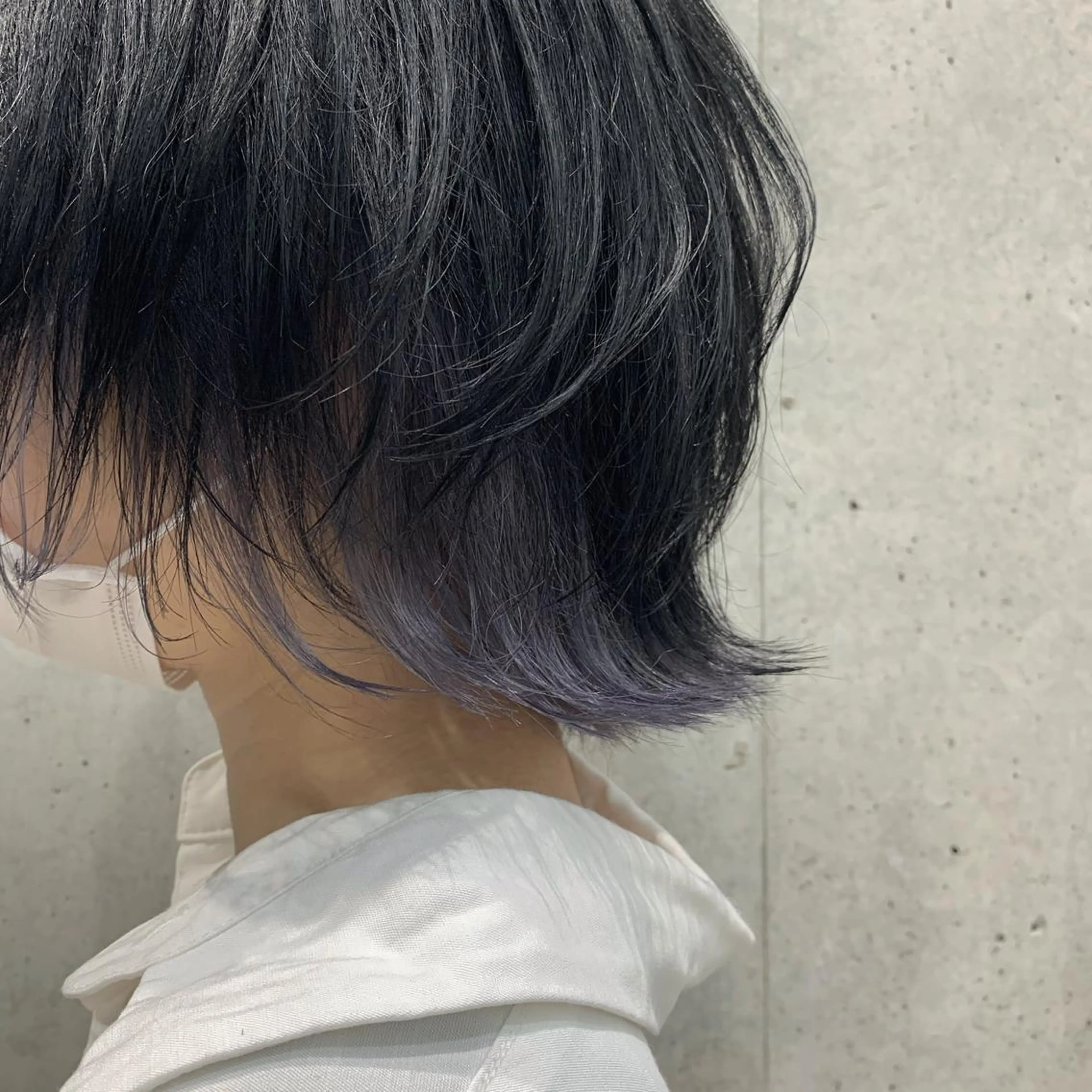 ショート カラー アッシュ アッシュグレー アッシュグレージュ バレイヤージュ ミストバング 韓国ヘア 🦋KIRA🦋のヘアスタイル