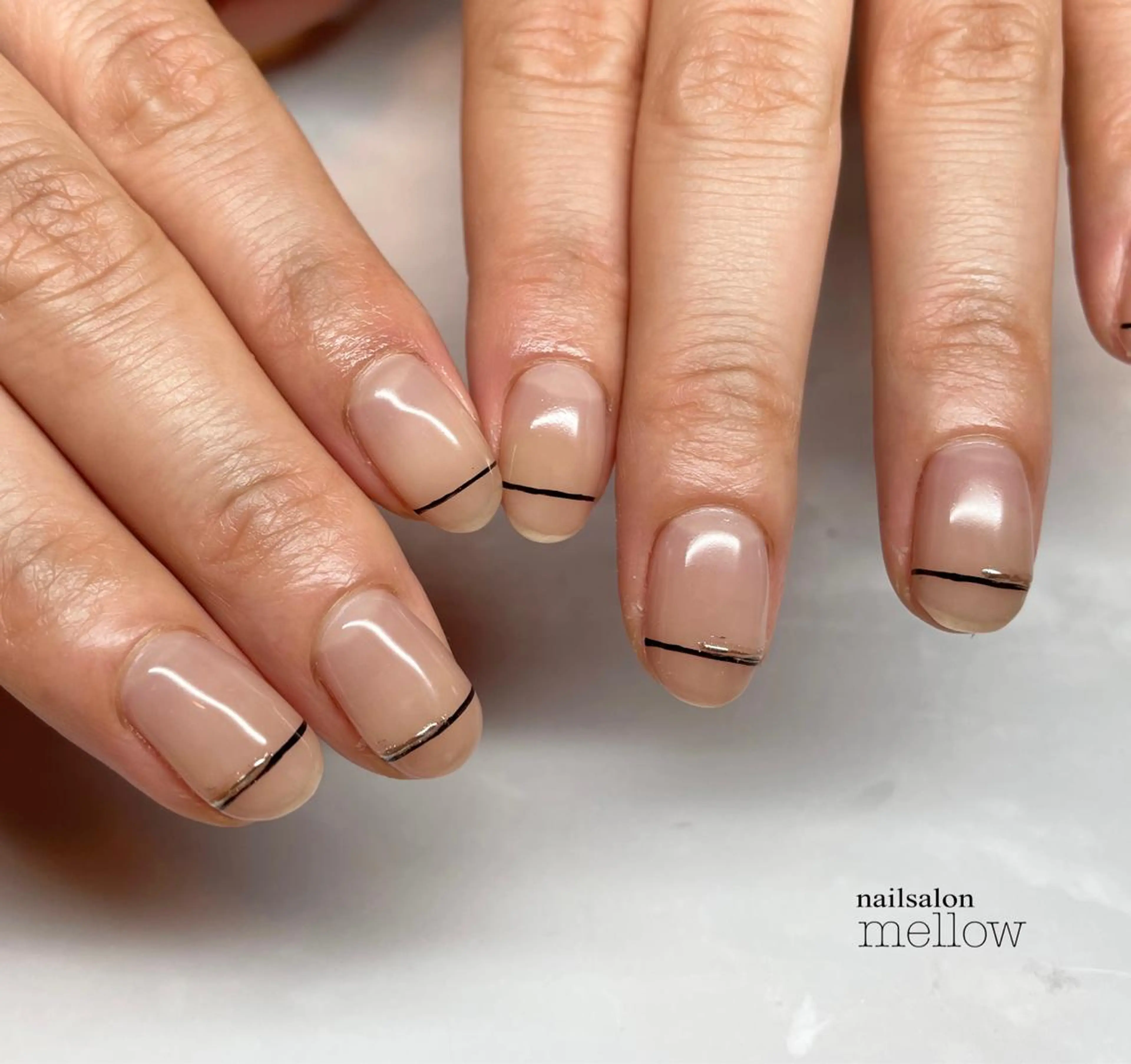 ネイル グラデーション ミラーネイル 大山 浩美のネイルデザイン