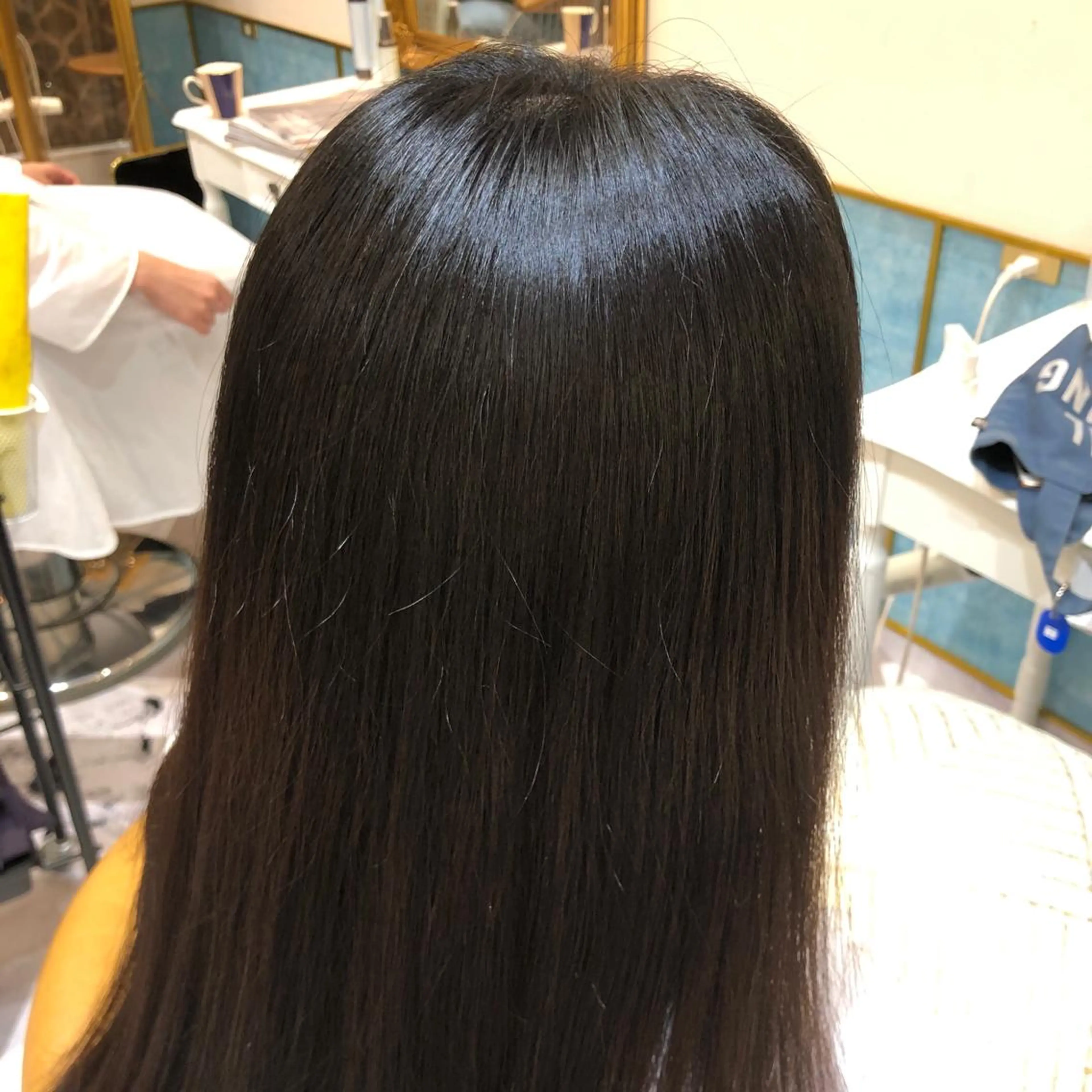 ロング パーマ 縮毛矯正 レイヤーと顔まわり 大好き❣️関口拓馬のヘアスタイル