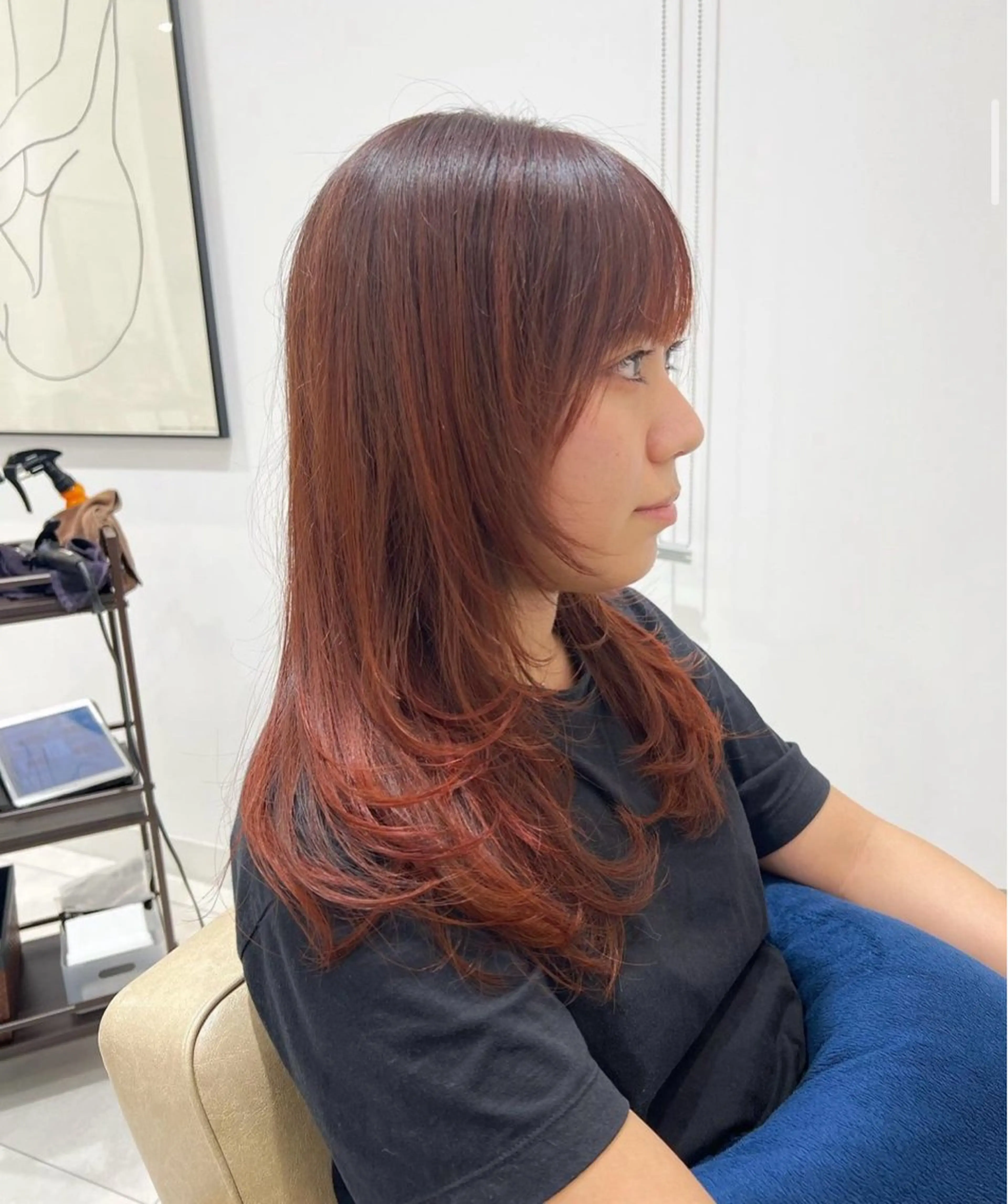 セミロング レイヤーカット 前田 流星のヘアスタイル
