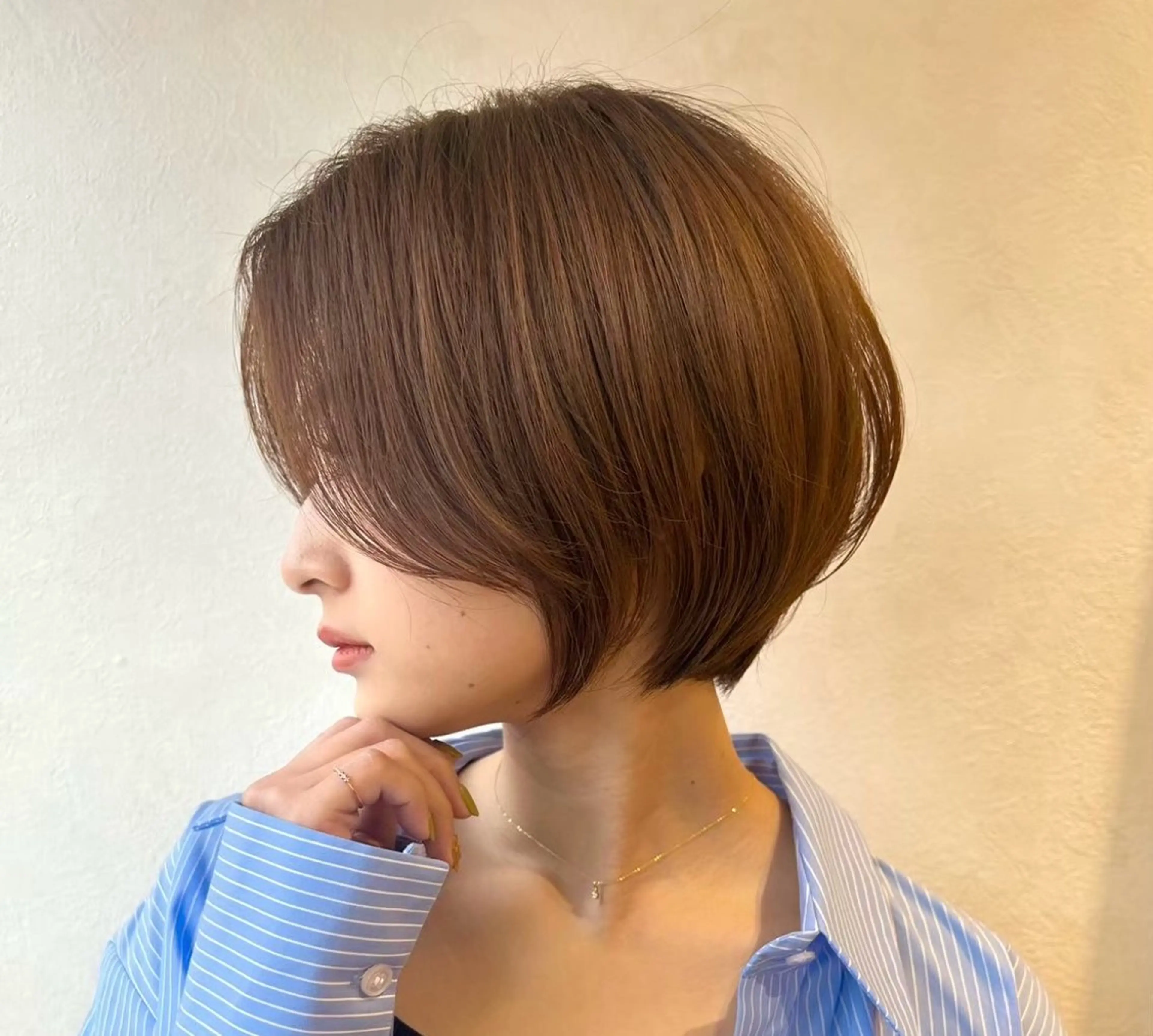 ショート ショートボブ ボブ 顔周りカット 似合わせカット ショートヘア 🎀透明感ブラウ ンshizuka🎀のヘアスタイル