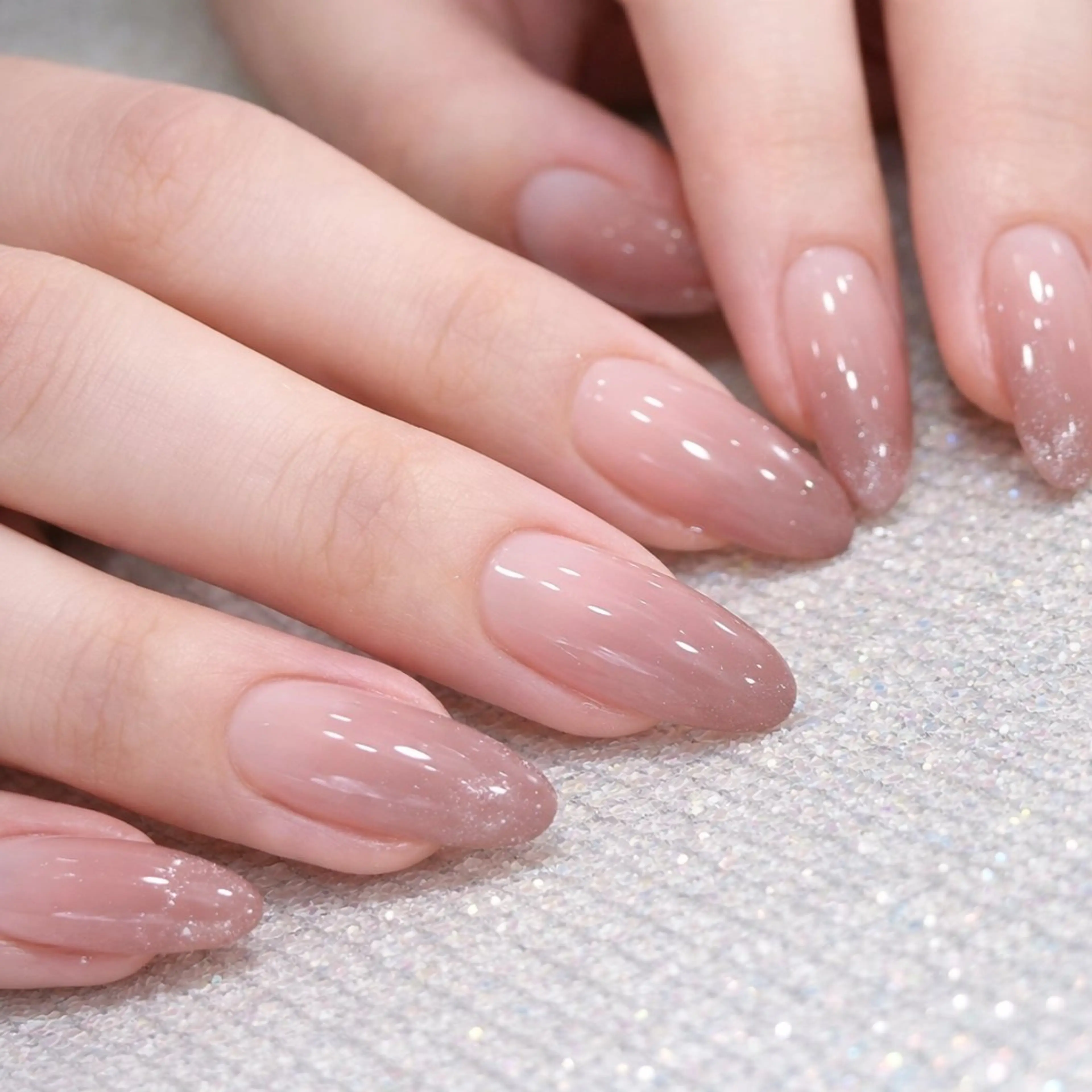 💧【韓国水光】ちゅるん透明感グラデーションネイル¥7,980(オフ無料)写真より実物のほうが可愛い韓国水光ネイル💅の写真