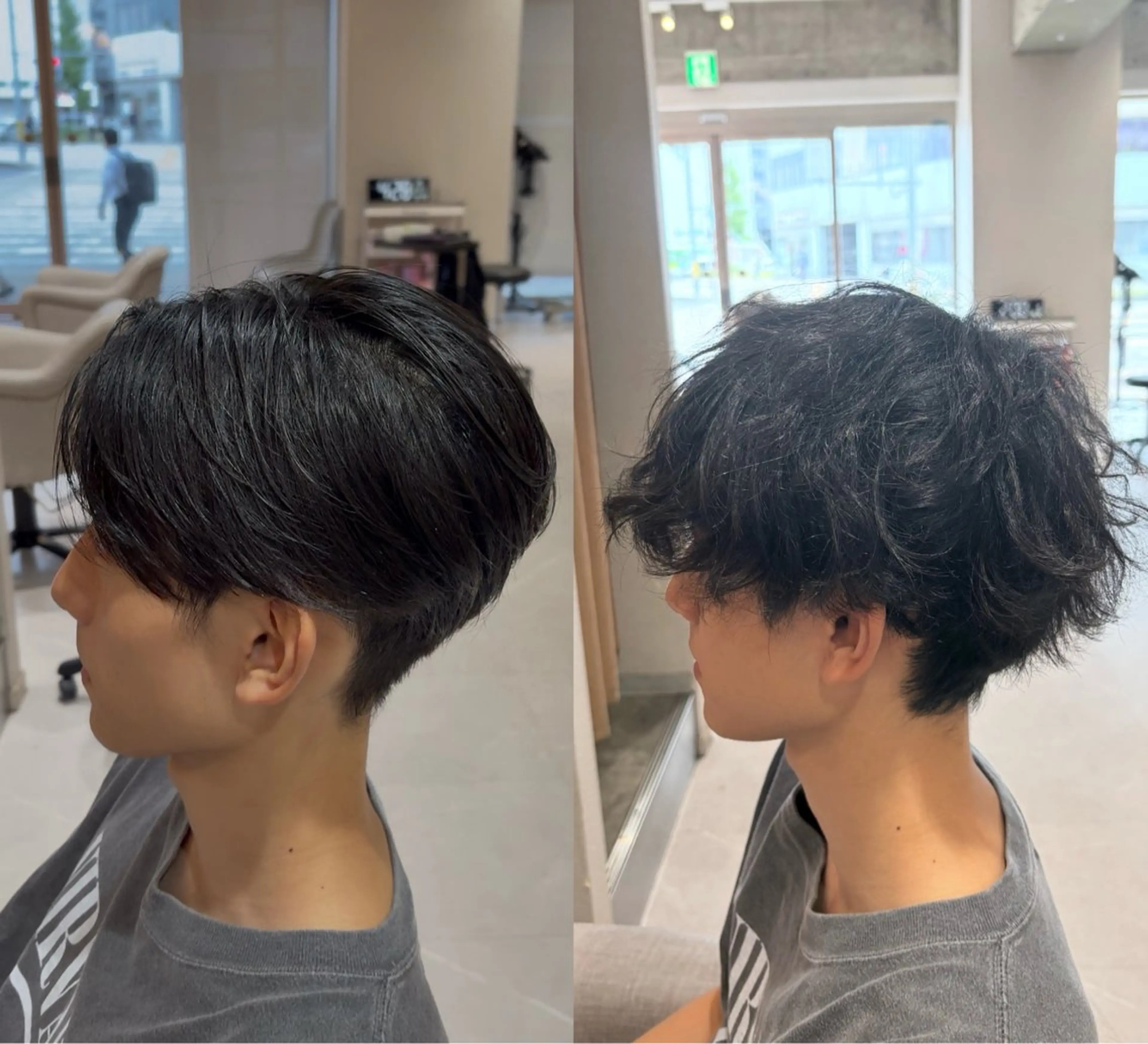 メンズ カット 縮毛矯正 💎曲がる縮毛矯正 💎透明感カラーのヘアスタイル