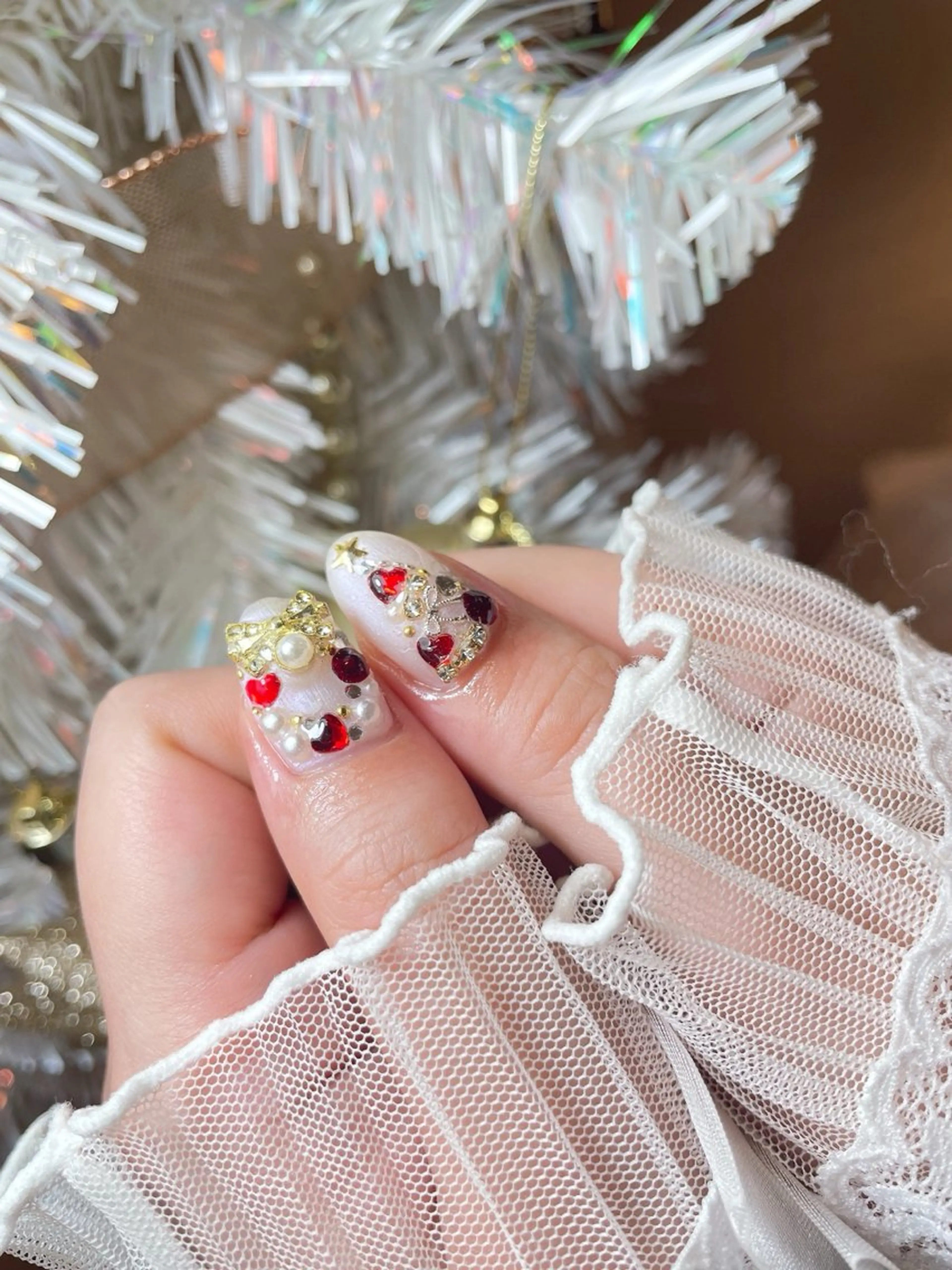 ネイル 23時まで❤︎韓国、 ワンホンネイルのネイルデザイン