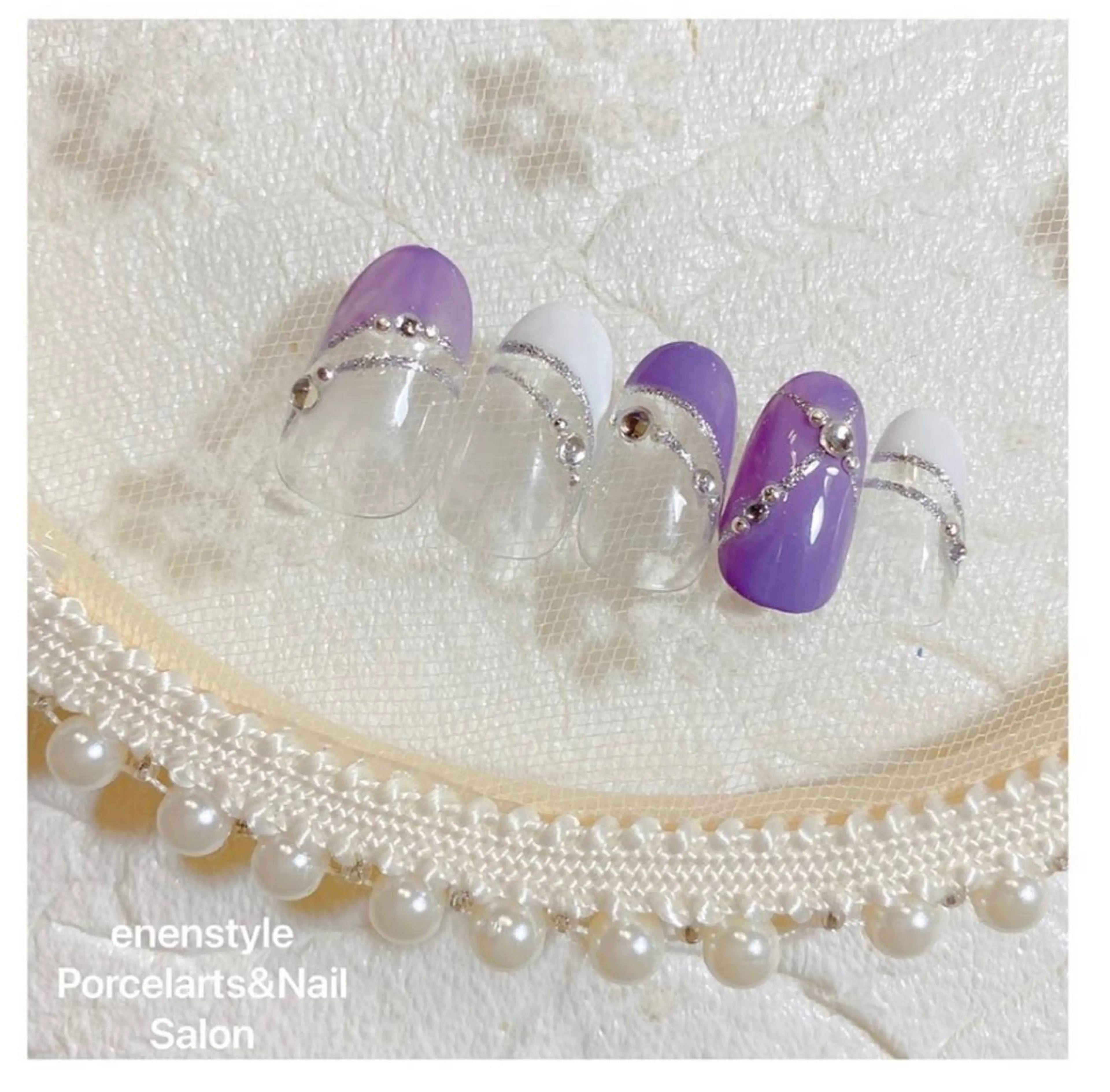 ミディアム ネイル ハンドネイル 👑enen style👑のネイルデザイン