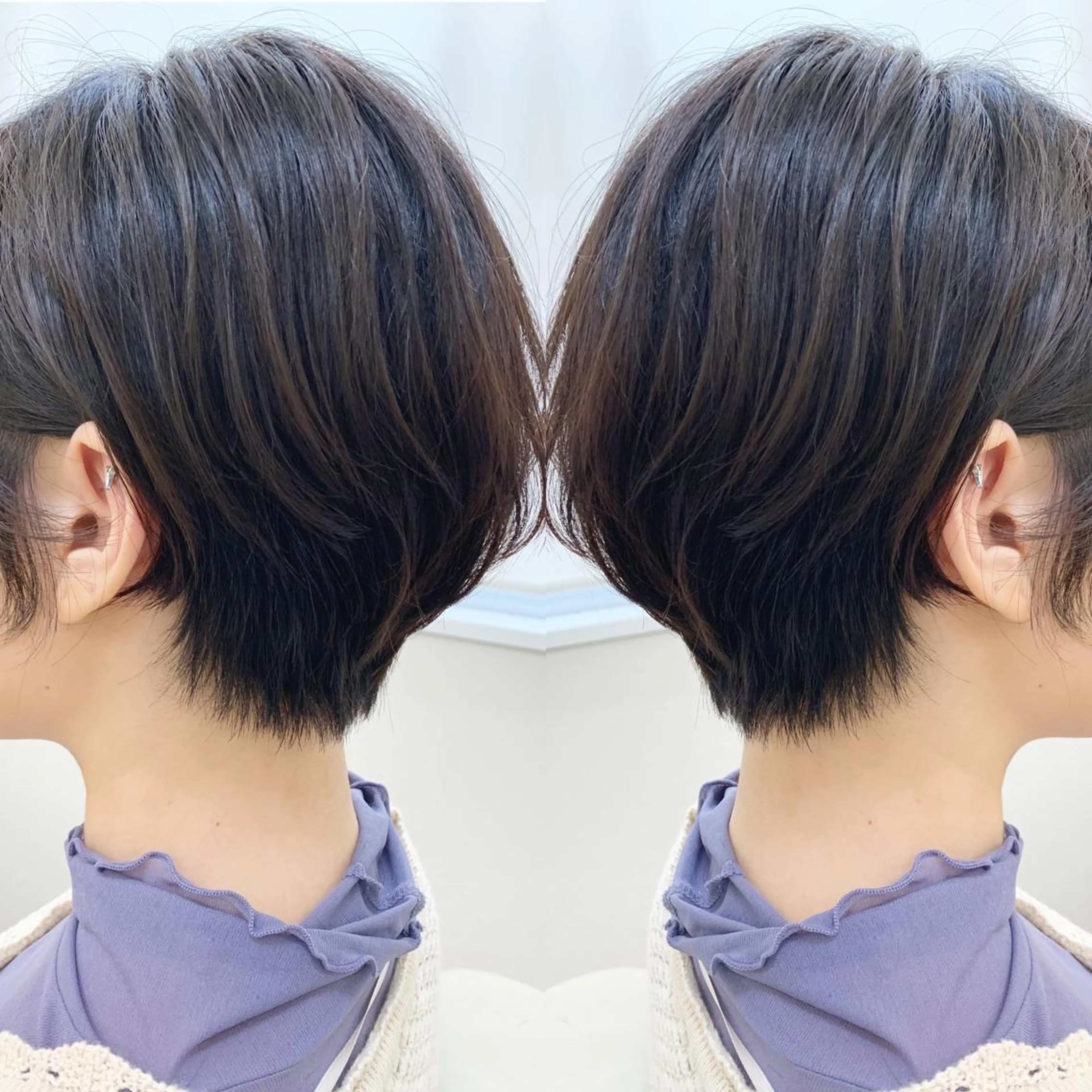 ショート ショートボブ ボブ 髪質改善 ショートヘア カット 縮毛矯正 H所属・H (エイチ) 烏丸御池店のヘアスタイル