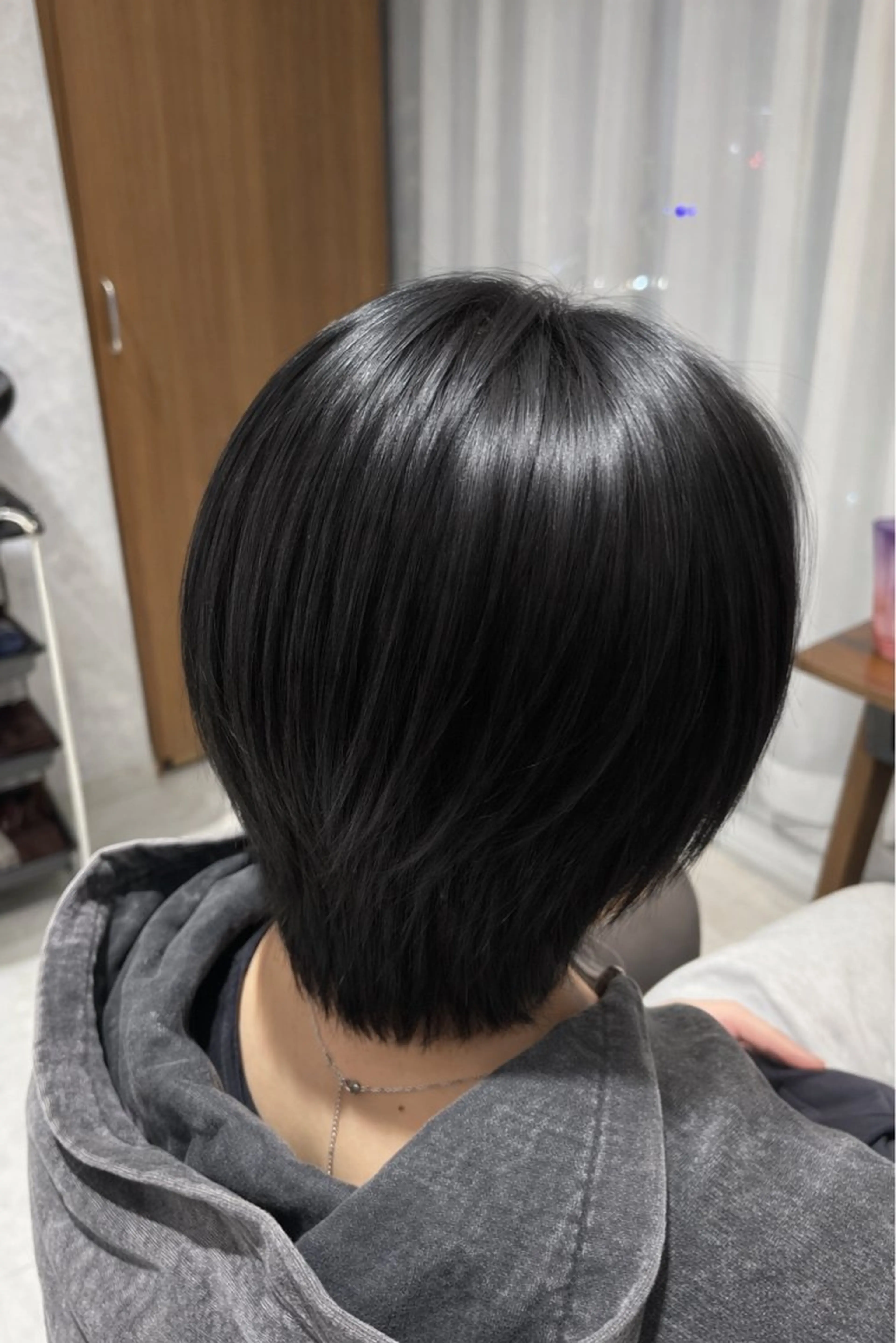 ショート カラー キッズ ダークグレー 青木 明日翔のヘアスタイル
