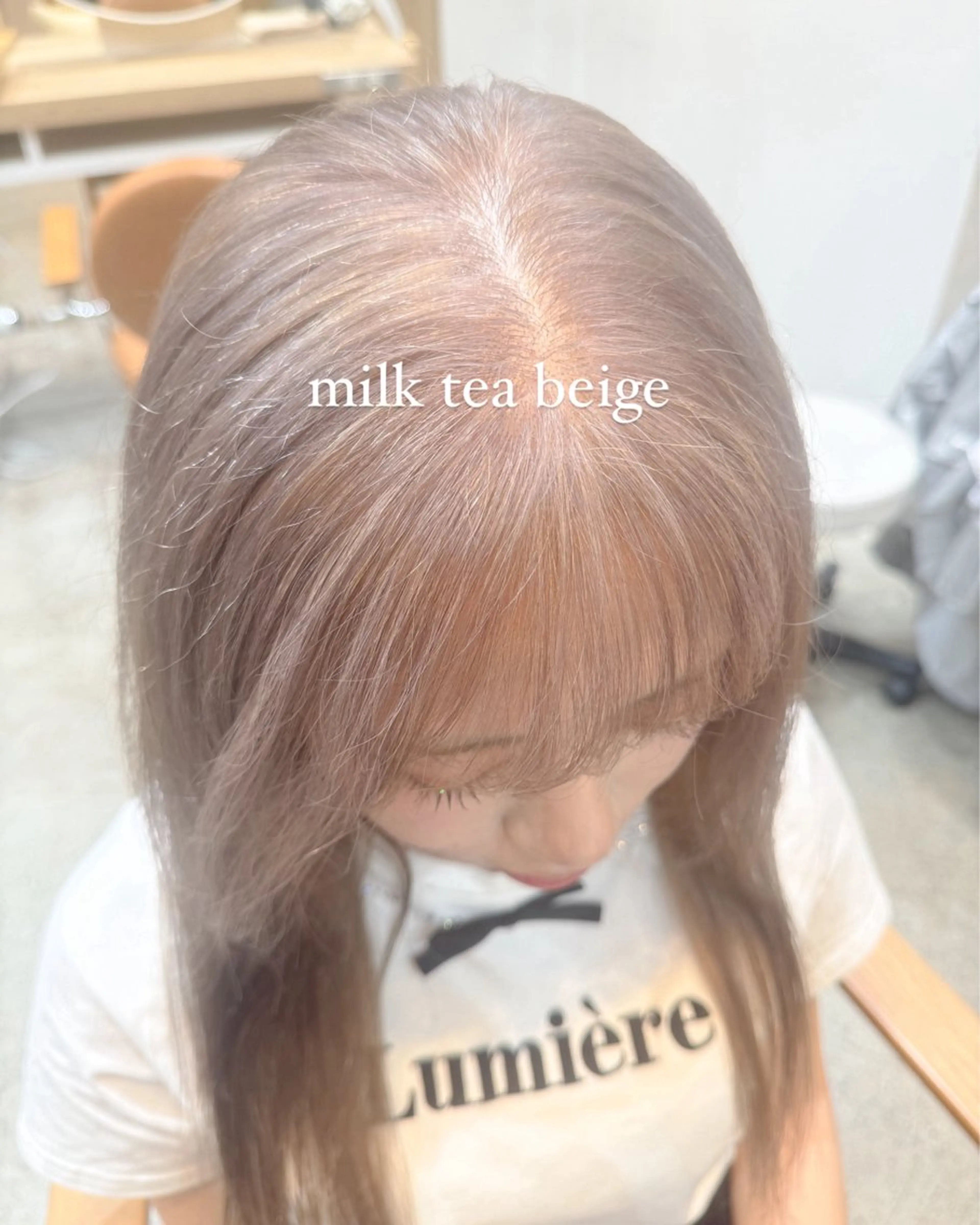 セミロング カラー ベージュカラー ブリーチ ボルドーカラー ケアブリーチ ケアカラー ヘアカラー 🫧髪質改善/Wカラ ー 暖色 🌸桜🌸のヘアスタイル