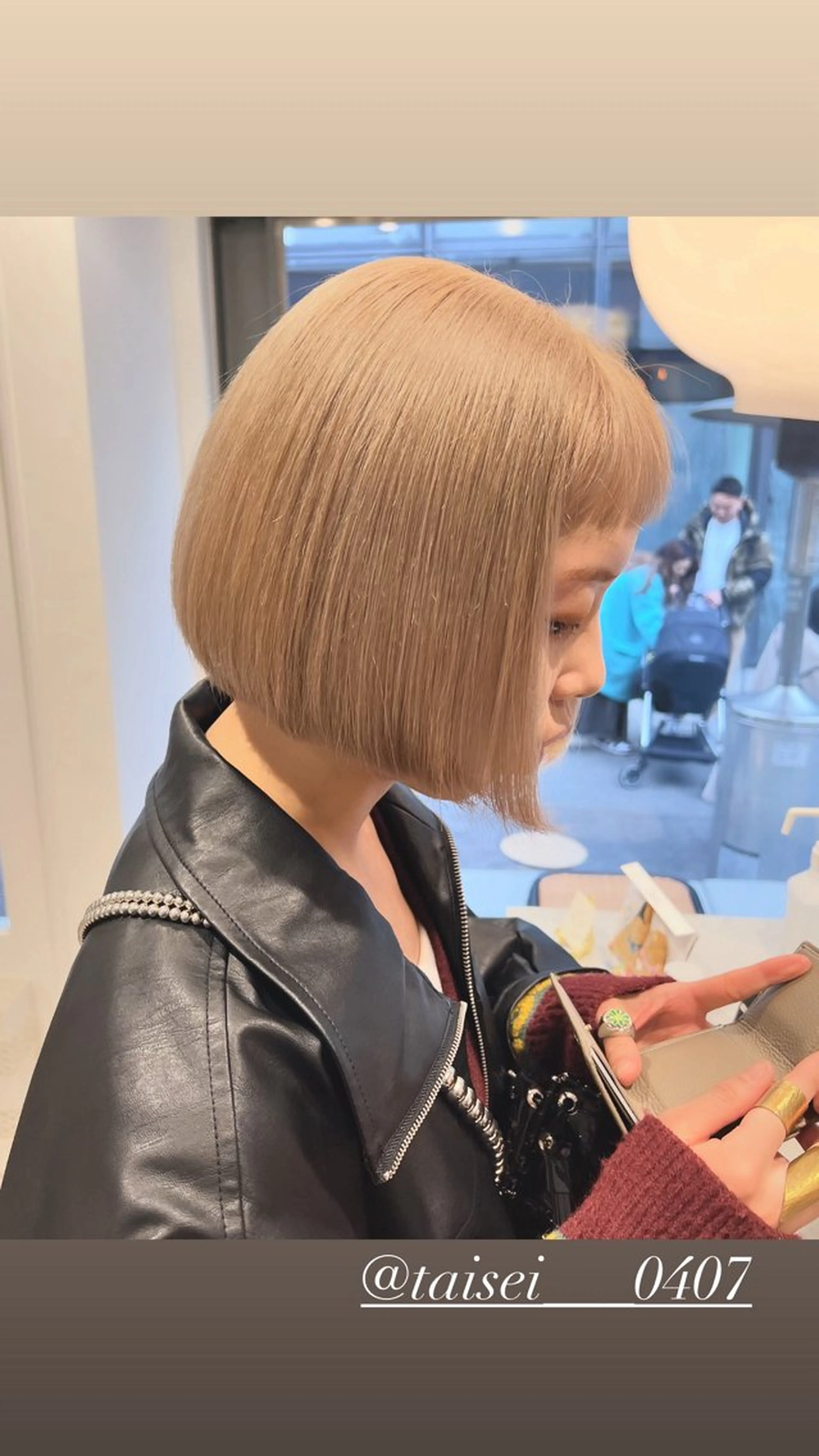 ショート カラー ベージュカラー ブリーチ ケアブリーチ ミルクティーベージュ 💎透明感カラー特化 💎TAISEIのヘアスタイル