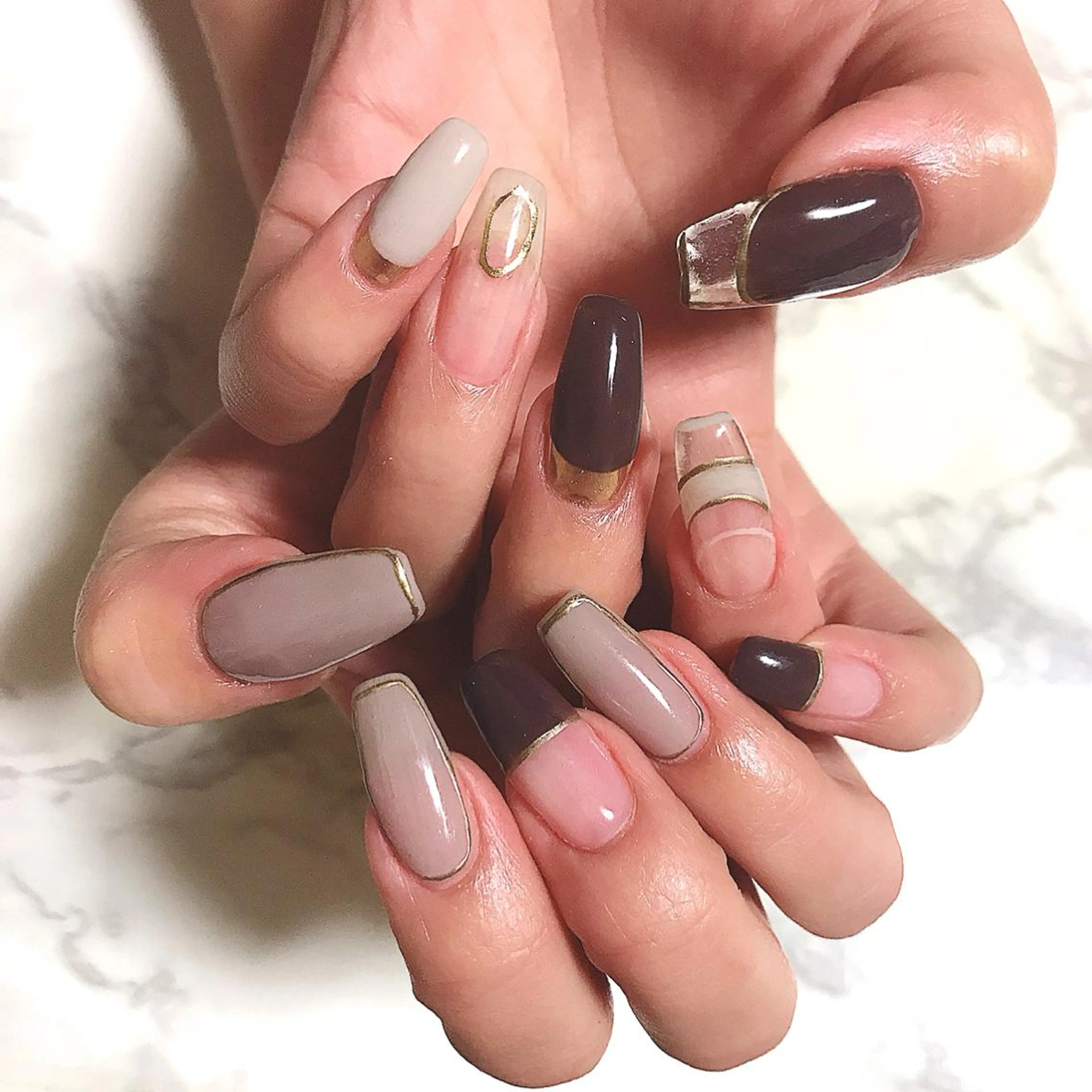 ネイル ニュアンスネイル Allure小山店 後藤文香のネイルデザイン