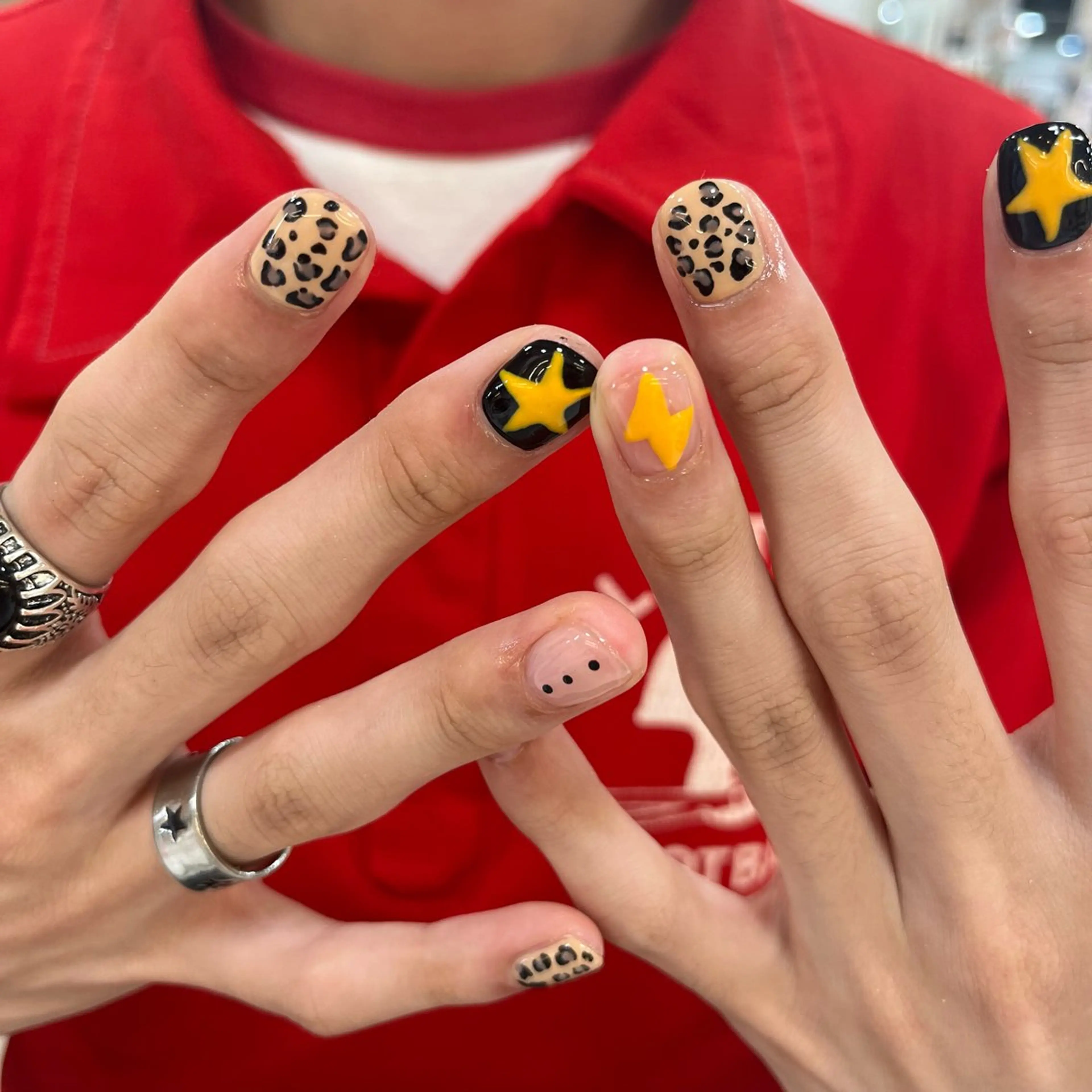ネイル アニマル柄 メンズネイル ハンドネイル mipa nailのネイルデザイン