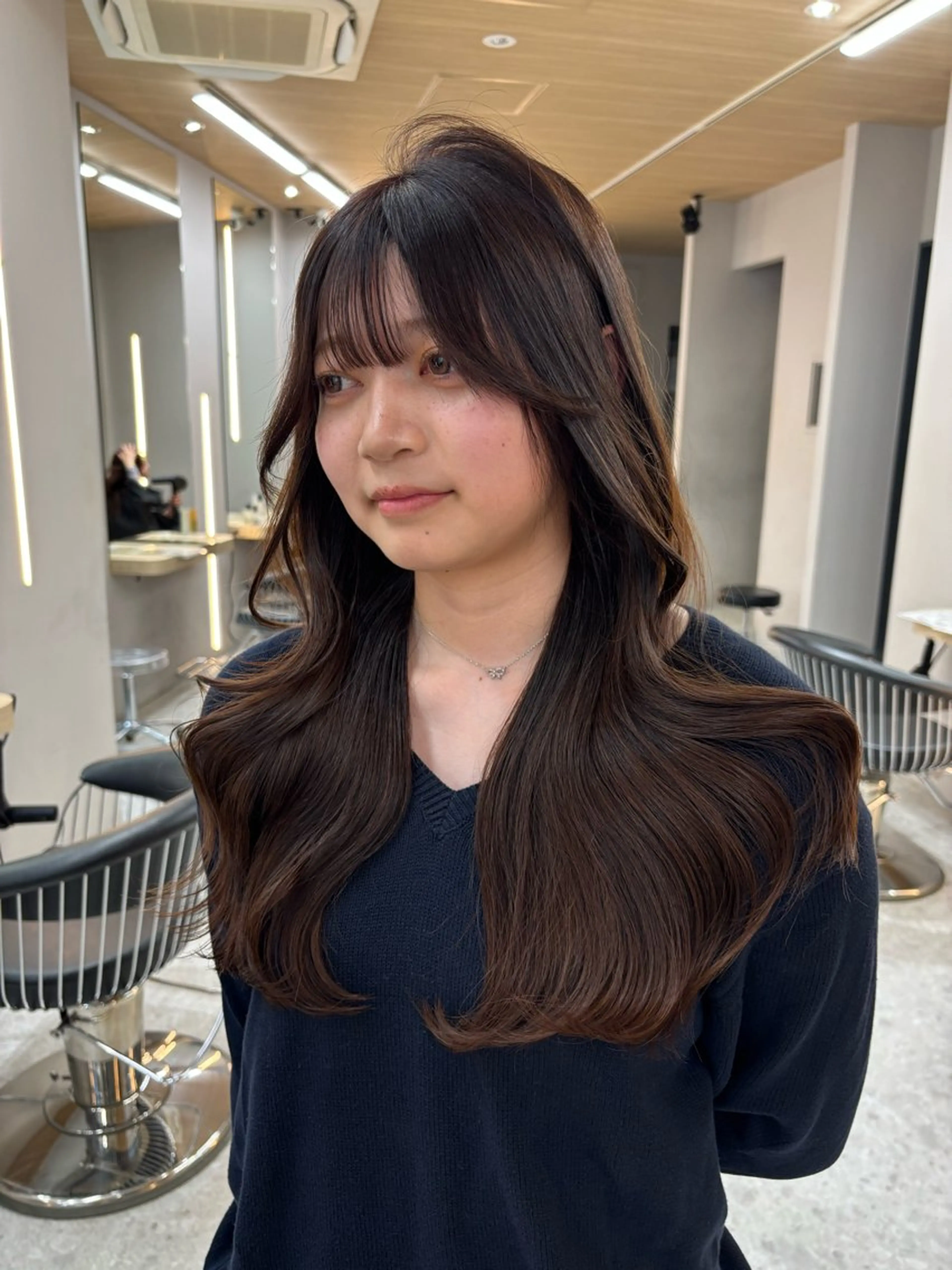 ロング カラー くびれヘア 韓国風ヘア レイヤーカット 宮原 亮太のヘアスタイル
