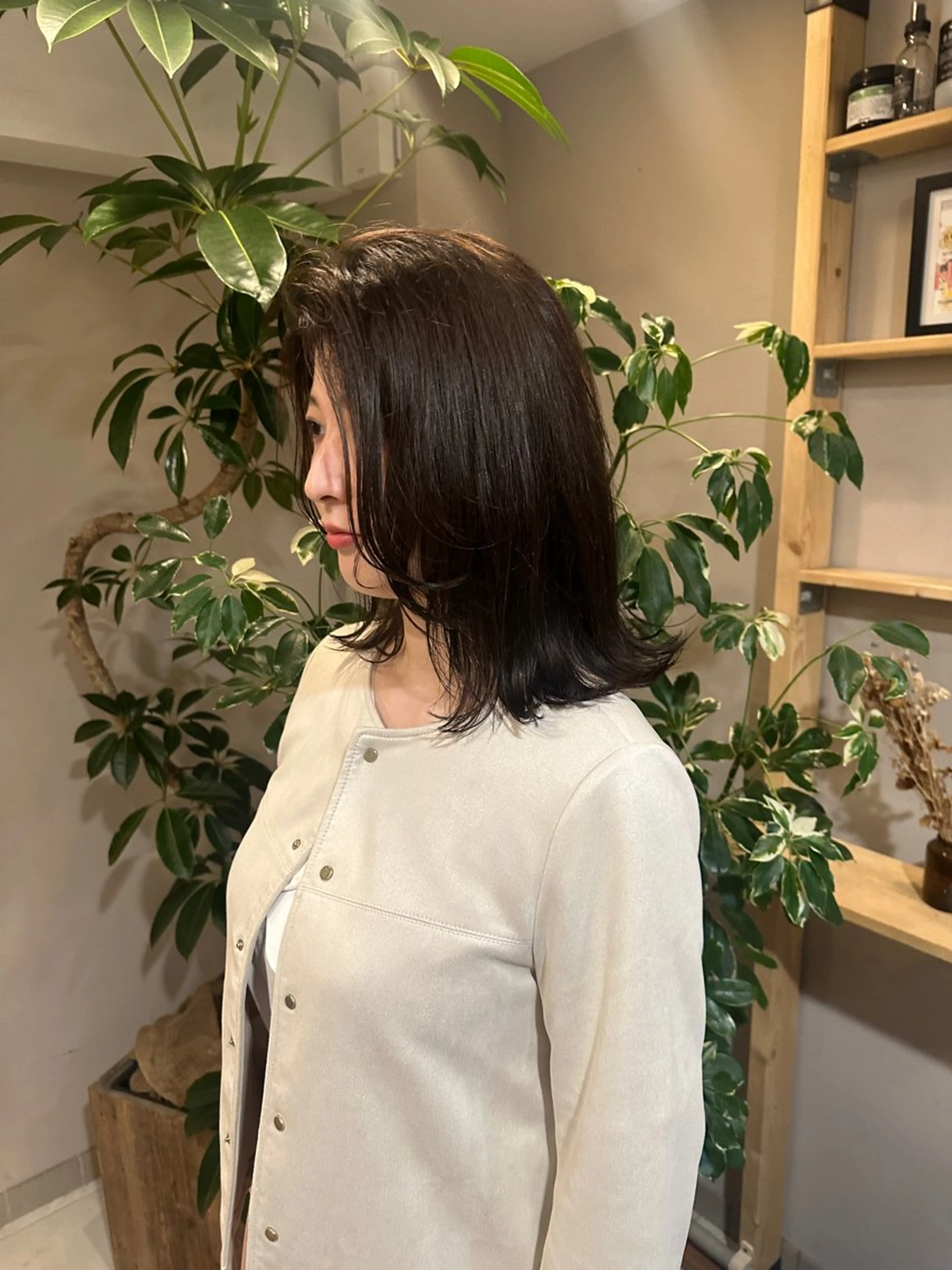 ミディアム カット トリートメント 金ウンス 銀座/髪質 改善×デザインカラーのヘアスタイル