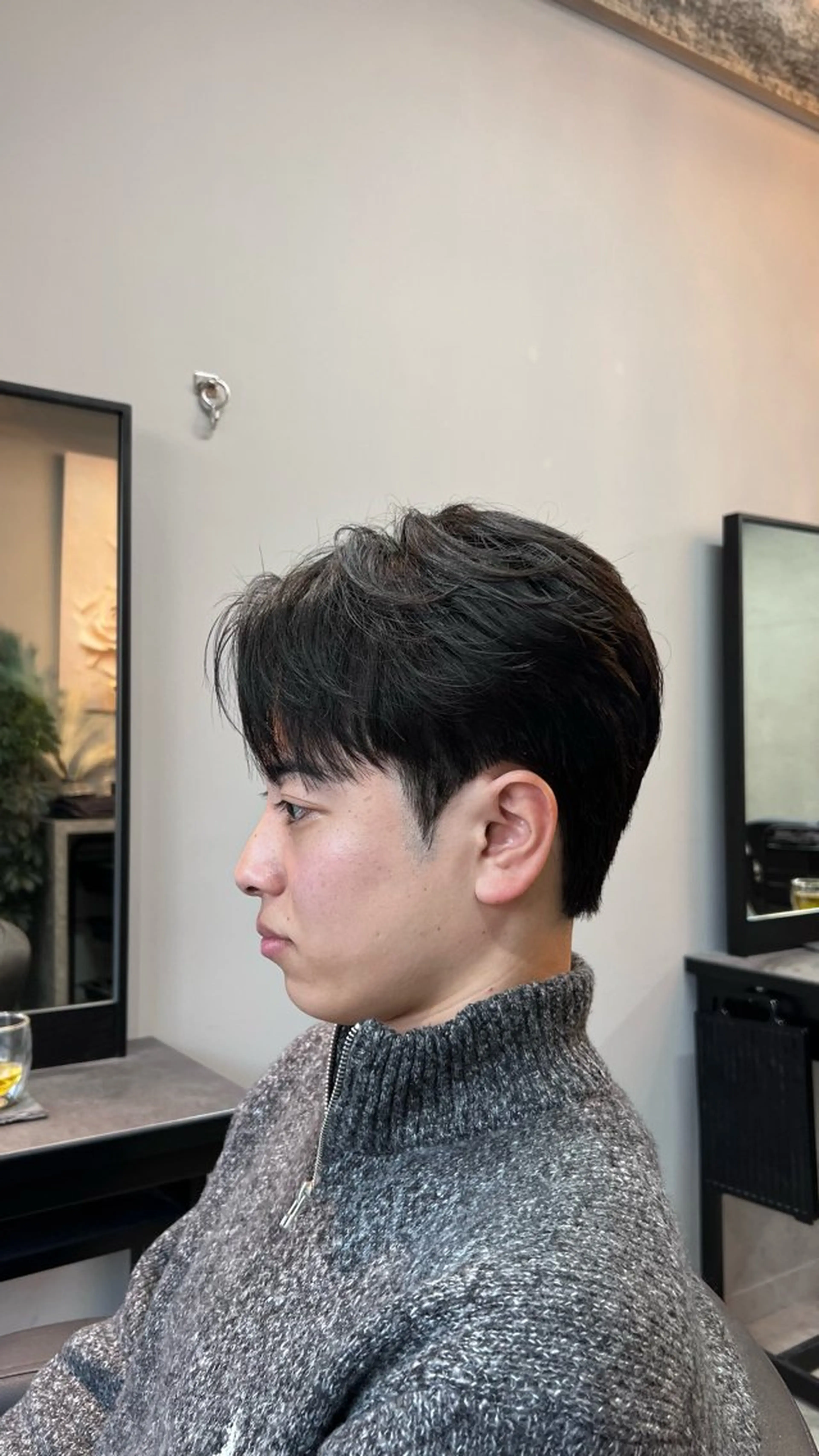 ショート メンズ センターパート カット Alo所属・💥メンズパーマ /表参道/モント💥のヘアスタイル