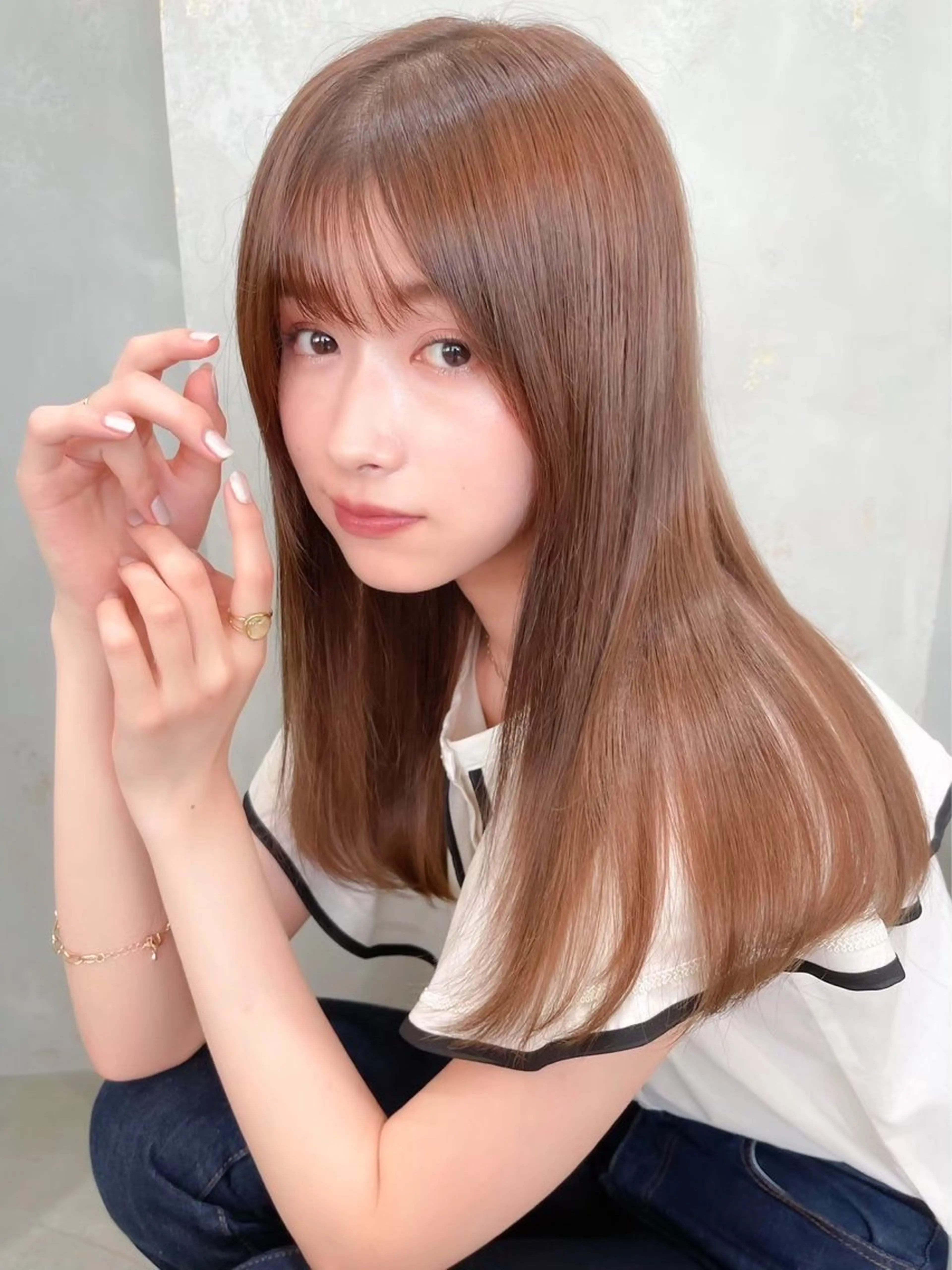 セミロング 縮毛矯正 トリートメント 艶髪/縮毛矯正 /髪質改善千田大地のヘアスタイル