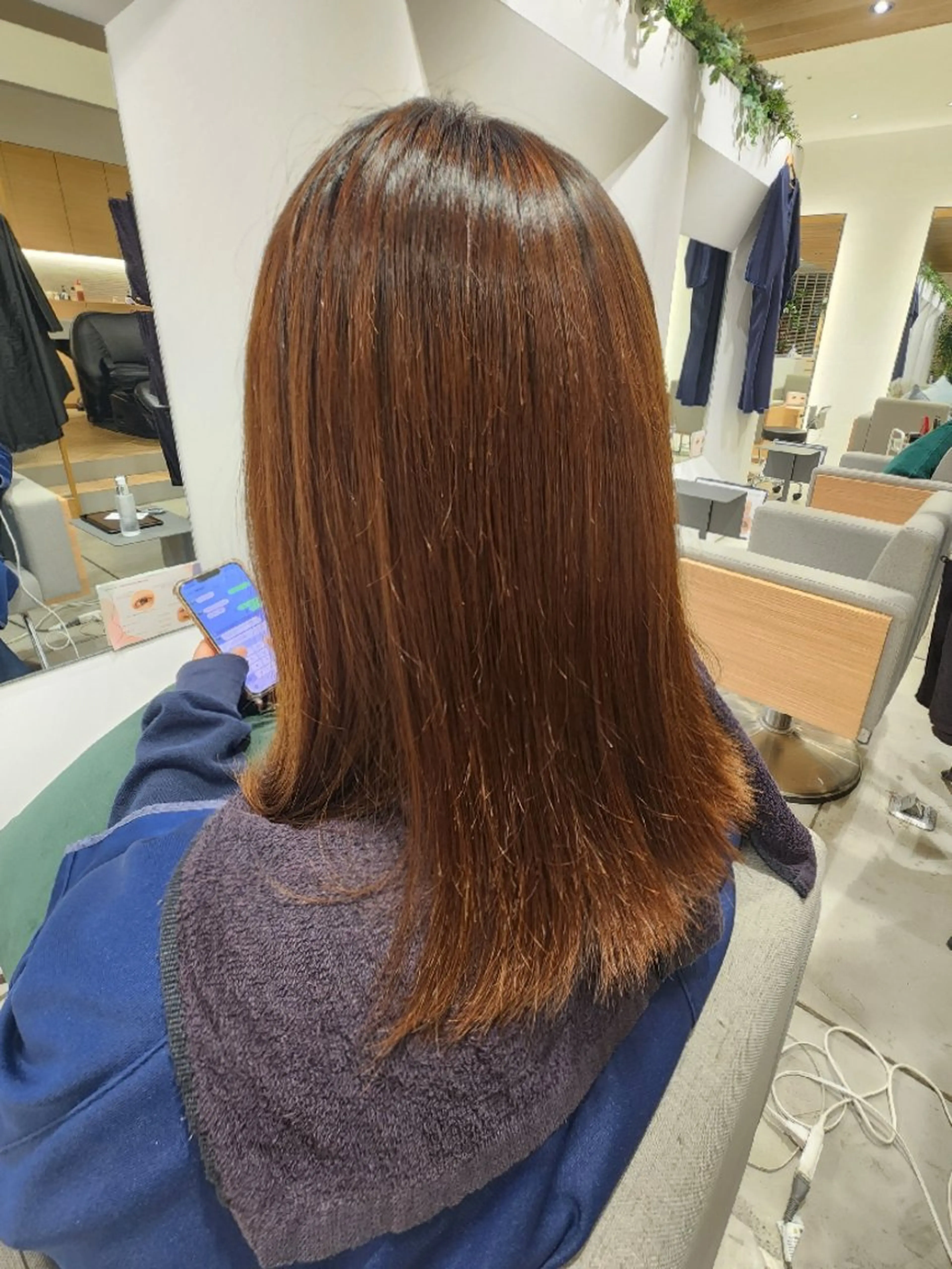 縮毛矯正 トリートメント 💜艶髪カラー💜 🎶富川美希🎶のヘアスタイル