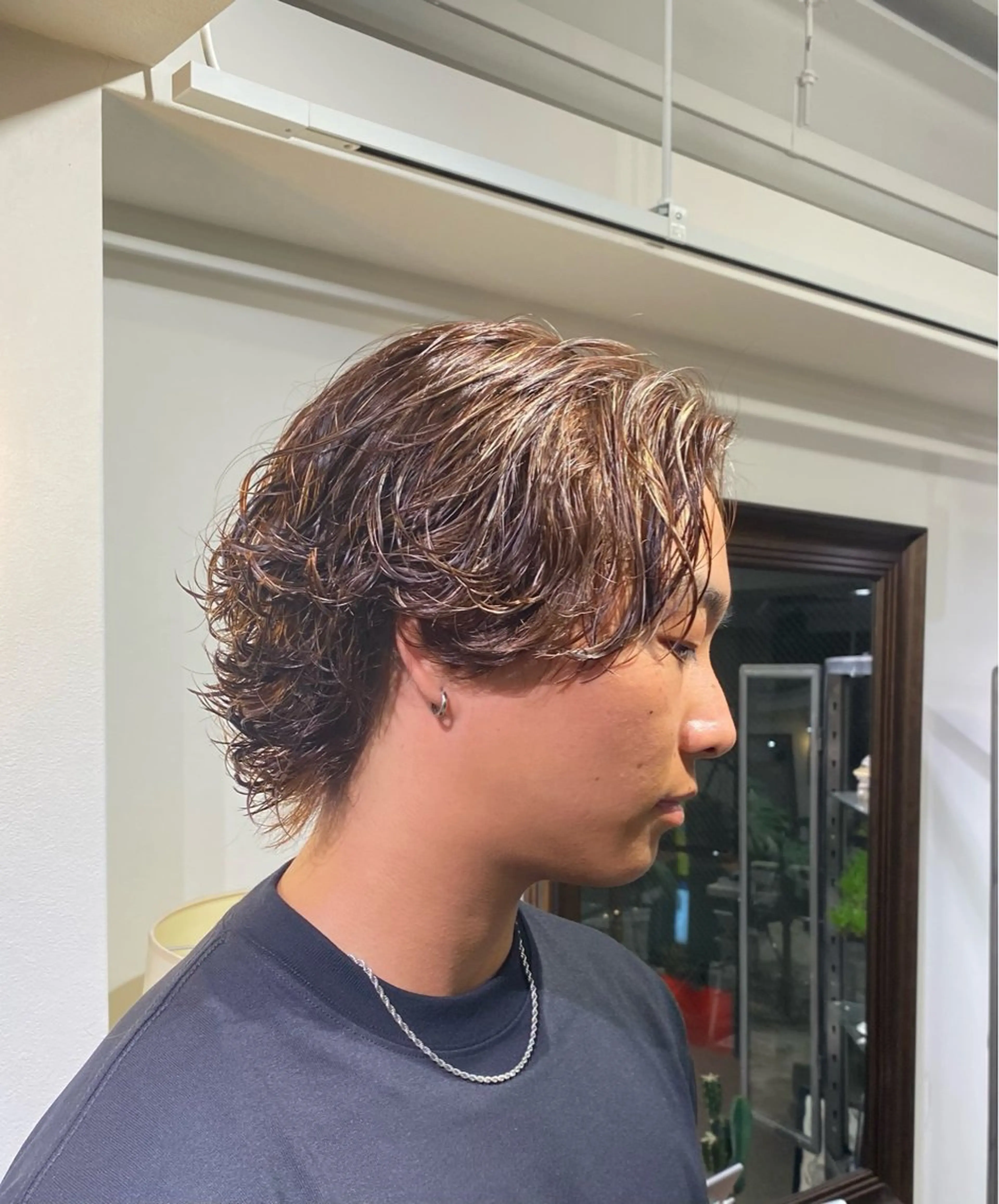 ミディアム カット ヘアカラー パーマ 志厳/メンズ特化 /メンズパーマのヘアスタイル