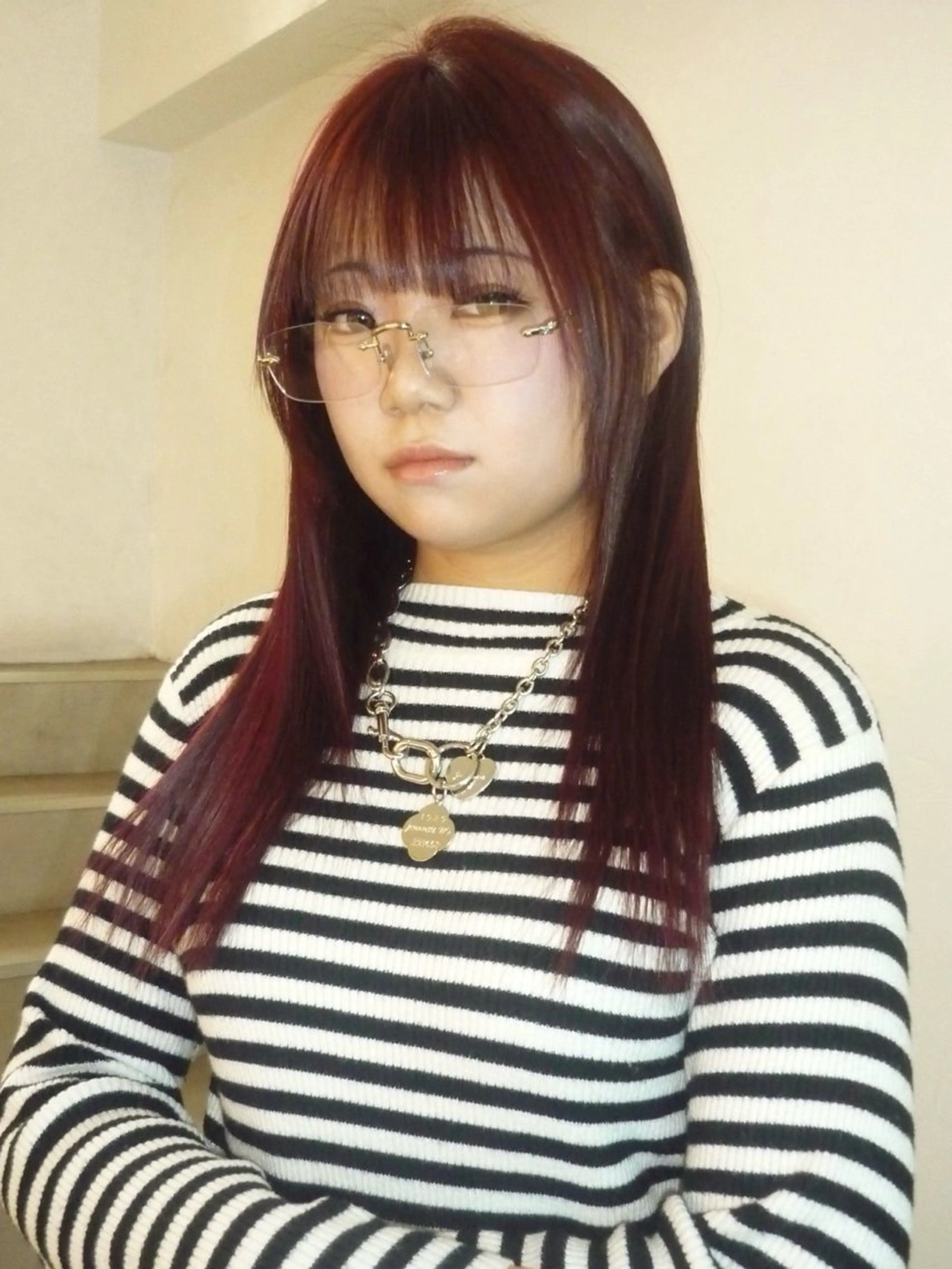 ミディアム カラー ヘアカラー 🌟暖色系ハイトーン 🌟AIのヘアスタイル