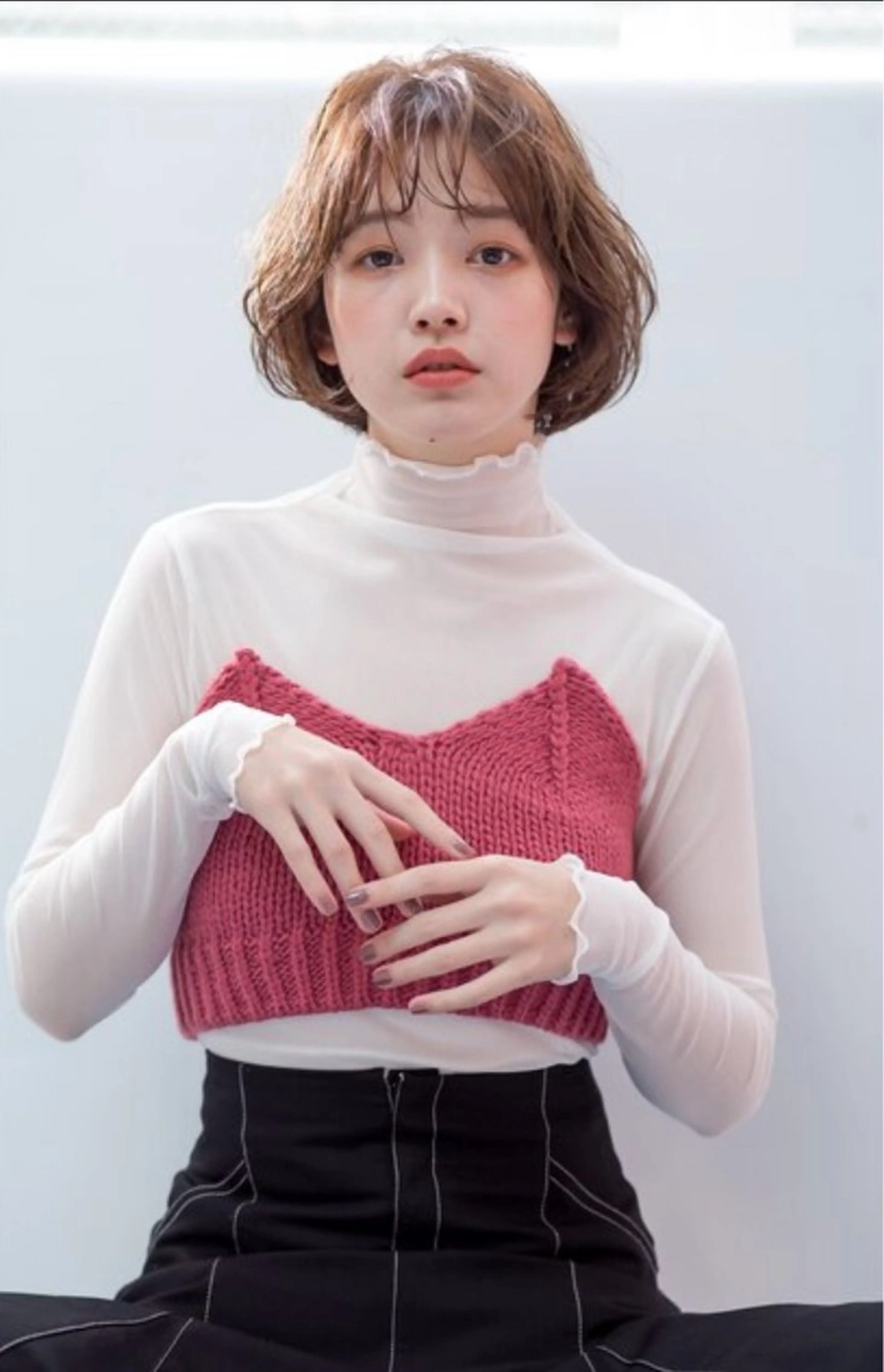 ミディアム カット ヘアカラー トリートメント JILL ユキのヘアスタイル