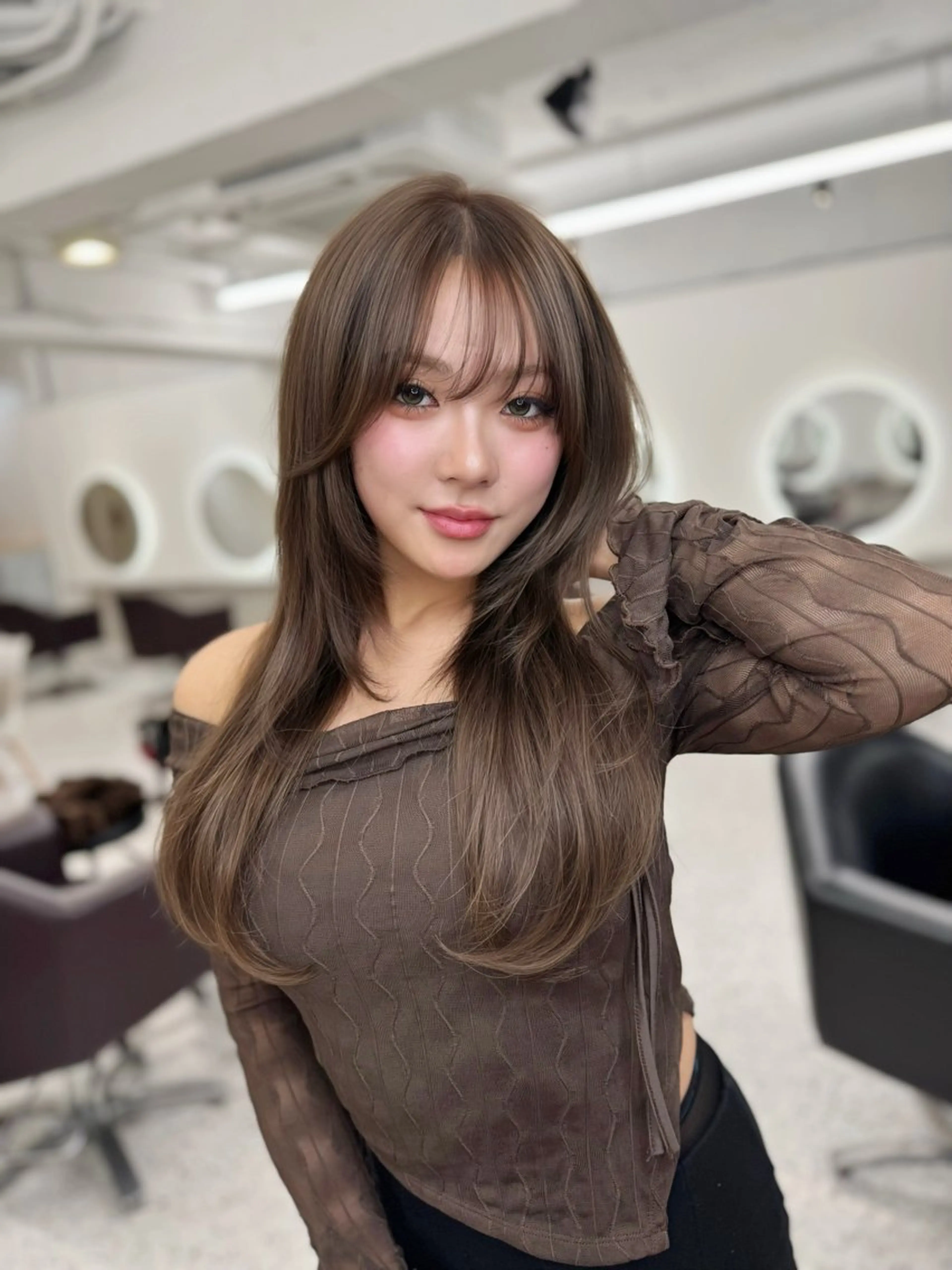 【透明感が欲しい方👱🏻♀️】ブリーチなしダブルケアカラー&シルクトリートメントの写真