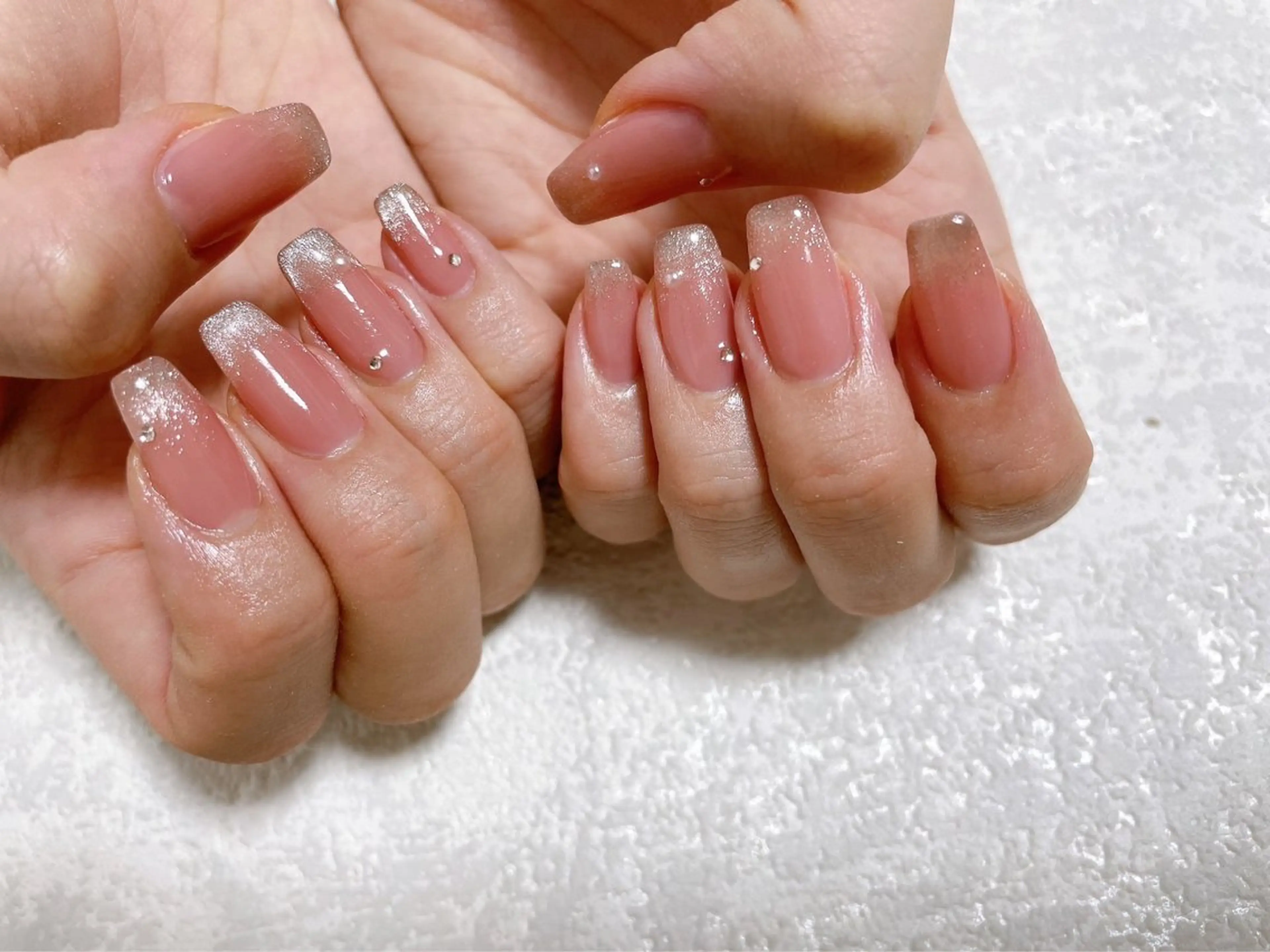 ネイル ジェルネイル グラデーション 韓国ネイル マグネットネイル メンズネイル kiki nail たまプラーザのネイルデザイン