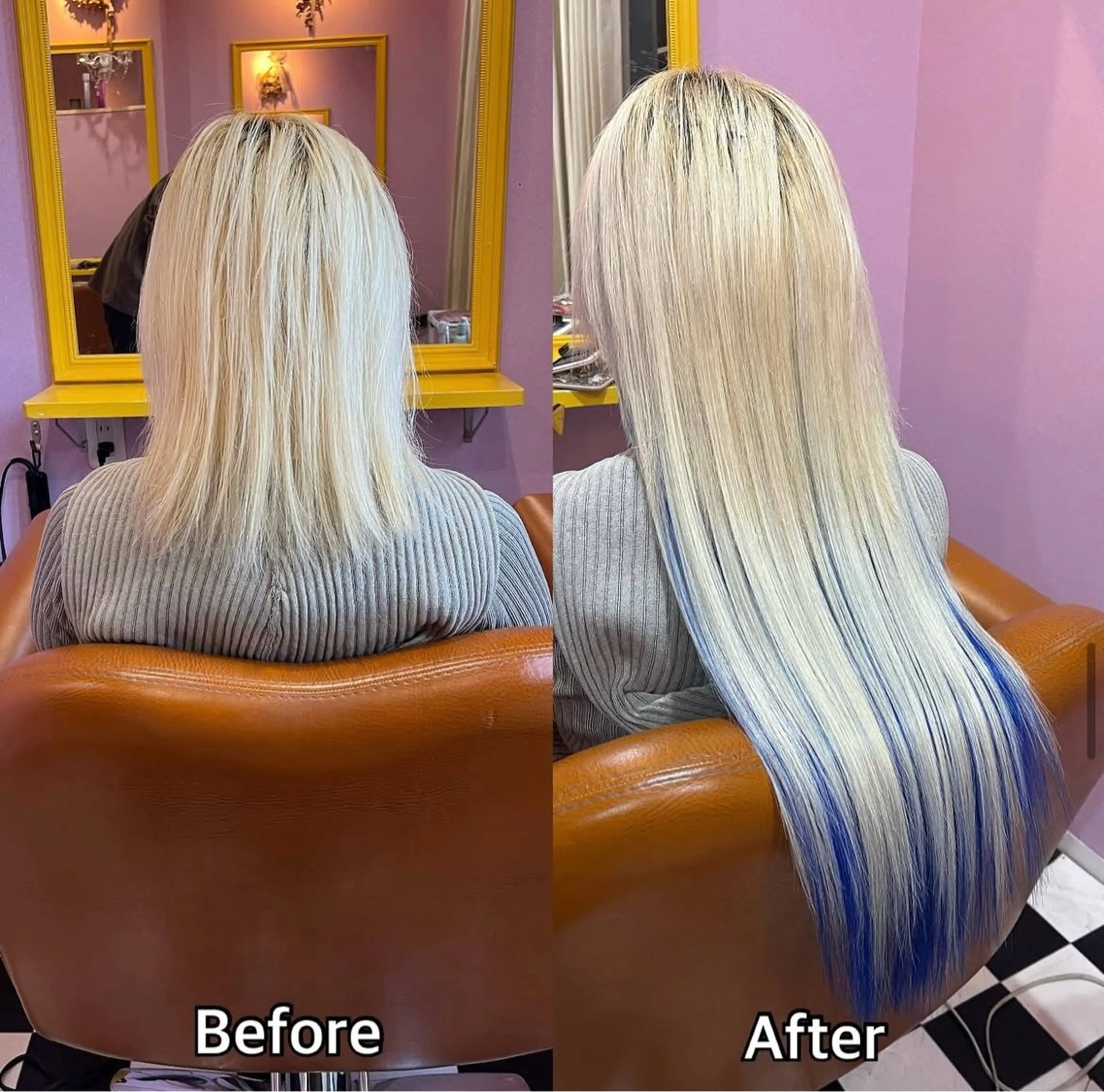 ロング シール＋ちび編み込み エクステ梅田🐨のヘアスタイル