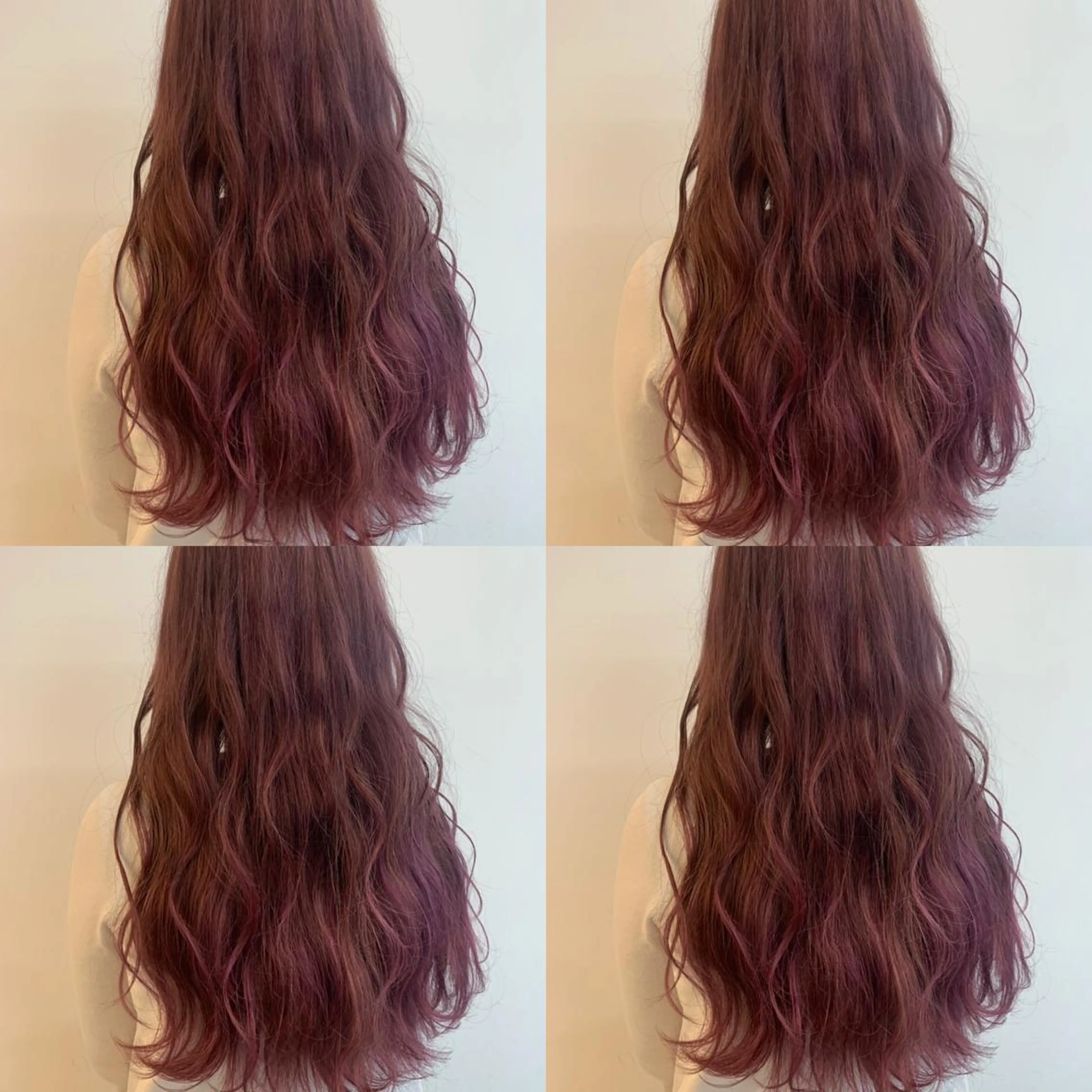 ロング カット ヘアカラー トリートメント 透明感/オリーブ/ グレージュ/YUKAのヘアスタイル