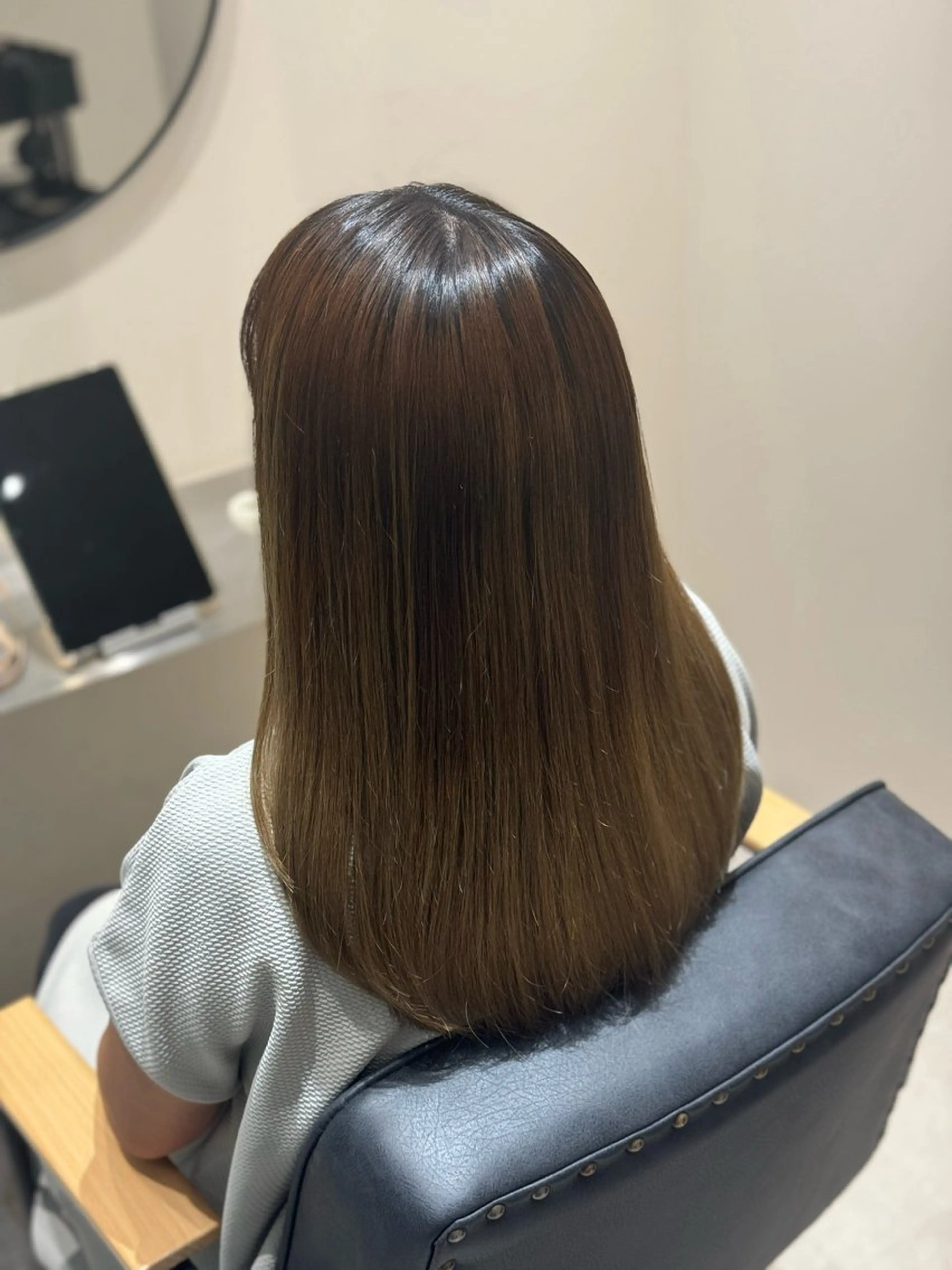 セミロング カット 黒島優香🦋 /縮毛矯正/髪質改善のヘアスタイル